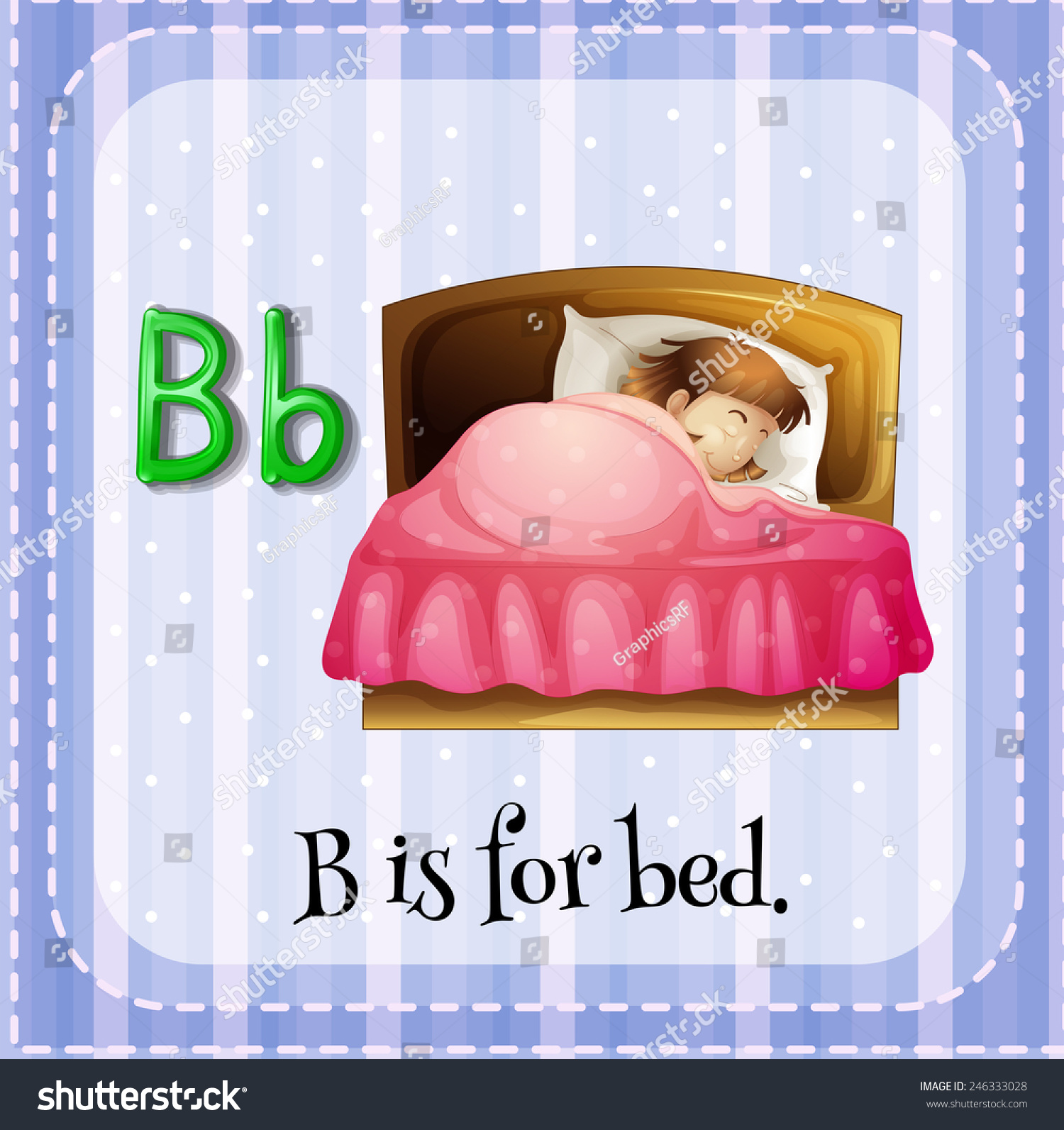 Illustration Letter B Bed Stock Vector 246333028 - Shutterstock