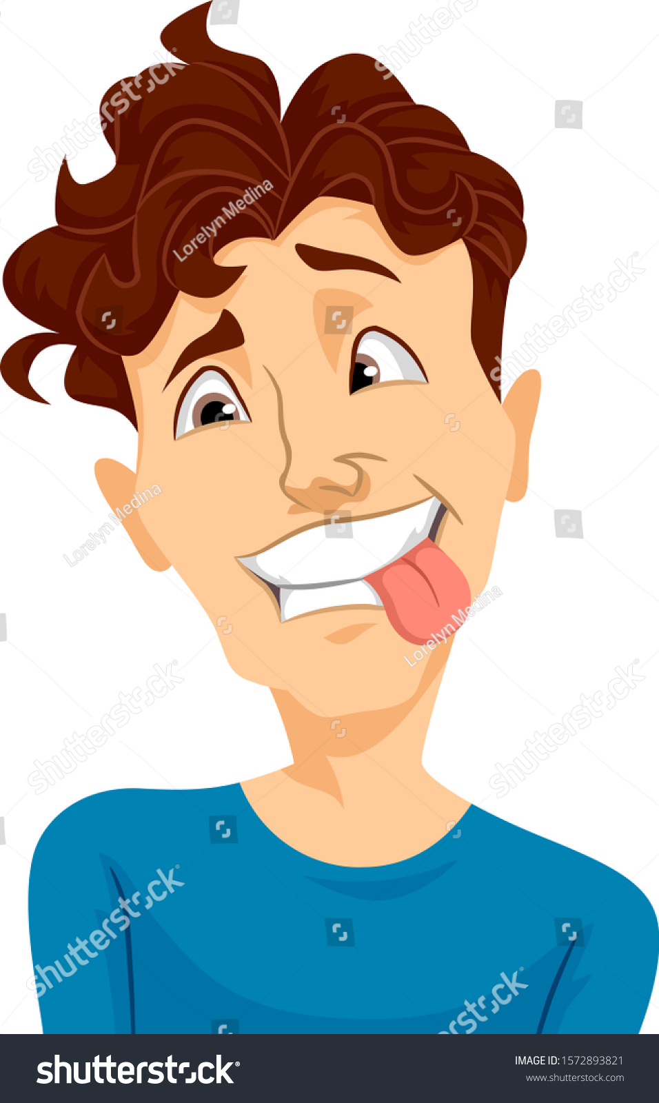Illustration Man Acting Like Crazy Person Stock Vector Royalty Free 1572893821