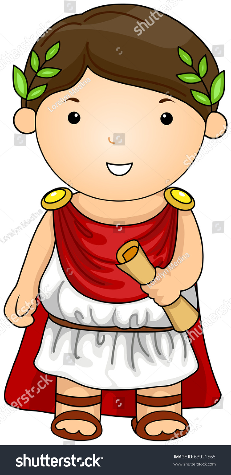 Illustration Of A Man Dressed In A Roman Costume - 63921565 : Shutterstock