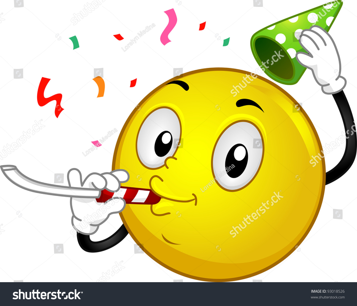 Illustration Party Smiley Stock Vector 93018526 - Shutterstock