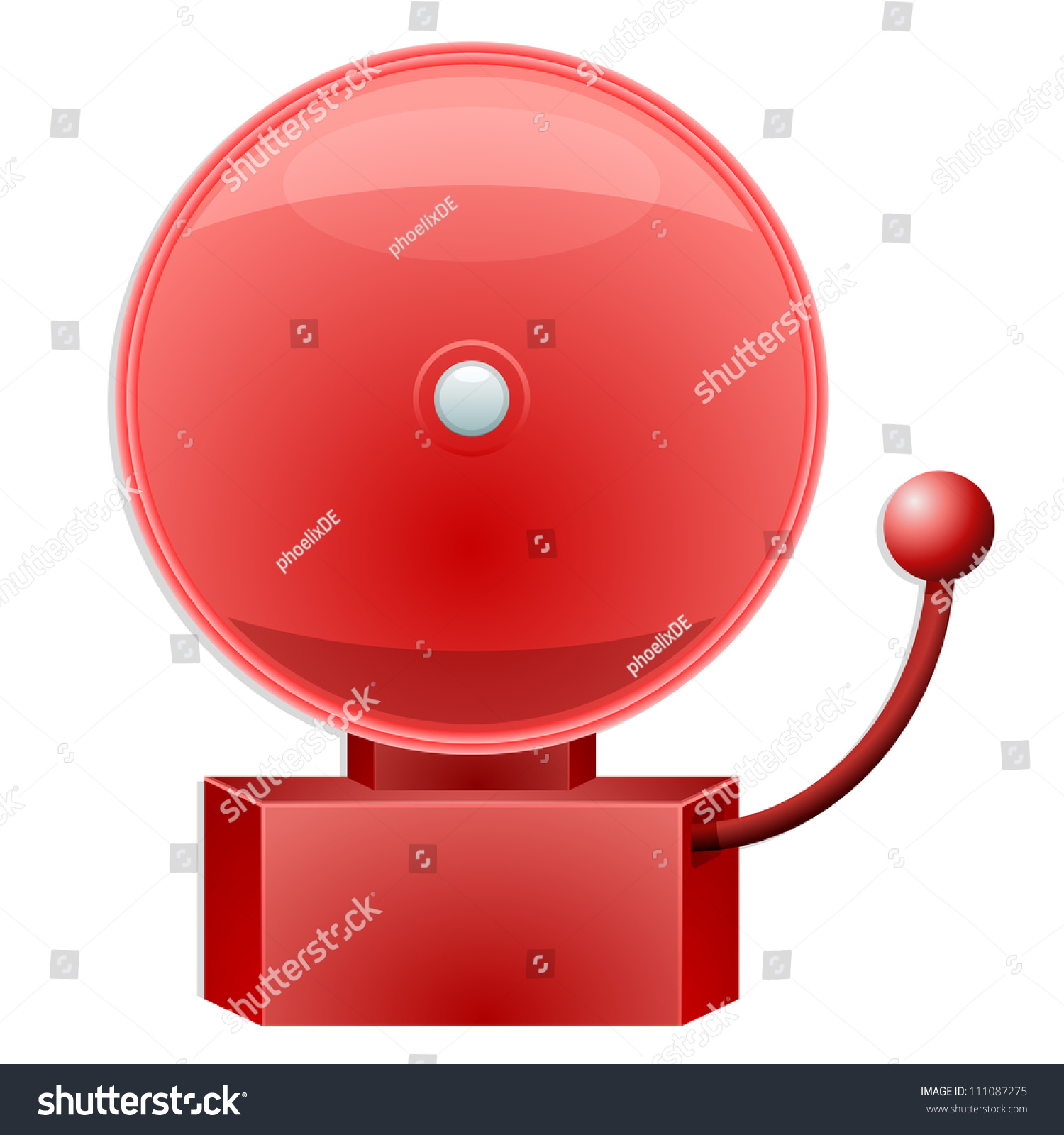 Illustration Red Alarm Bell Stock Vector 111087275 - Shutterstock