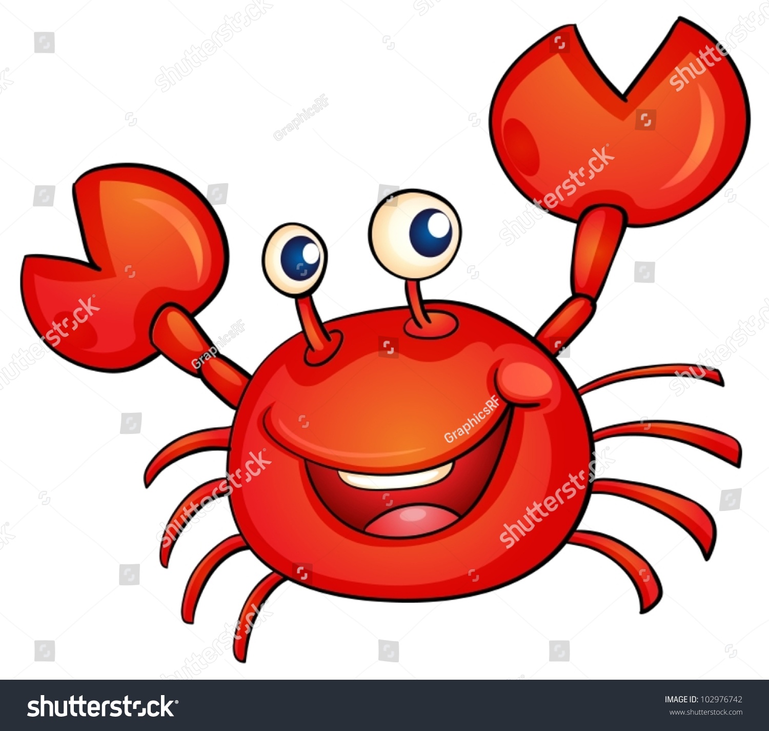 Illustration Simple Crab Stock Vector 102976742 - Shutterstock