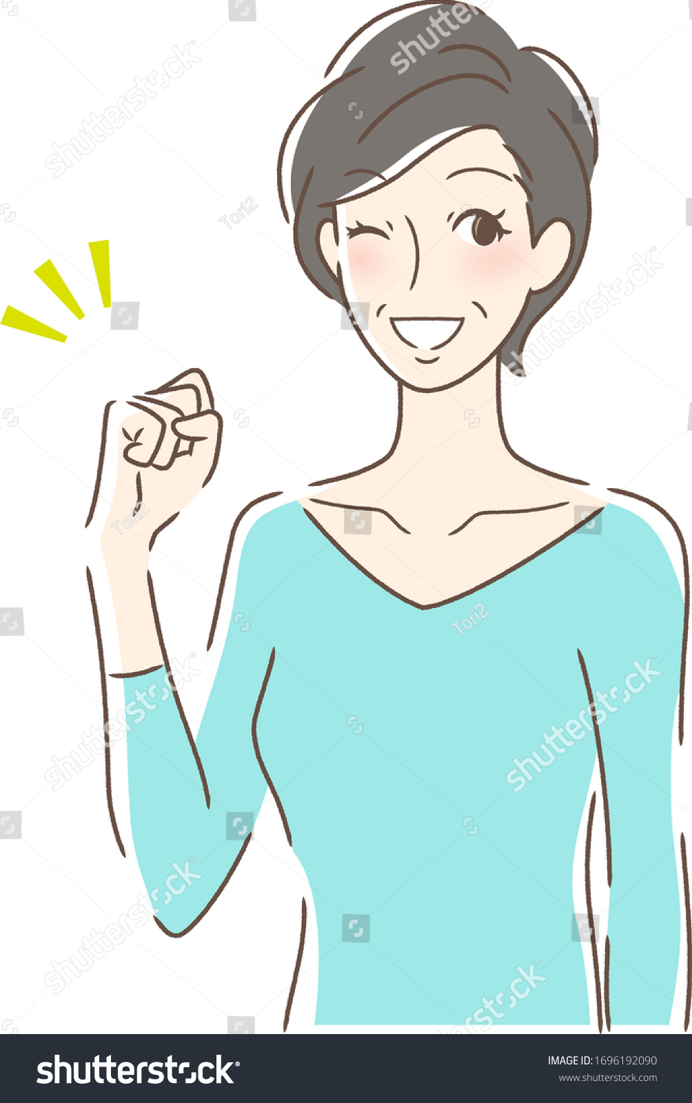 Illustration Woman Doing Guts Pose Stock Vector Royalty Free Shutterstock