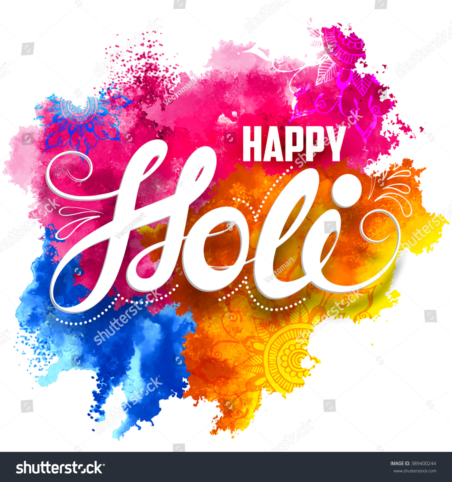 Illustration Abstract Colorful Happy Holi Background Stock Vector ...