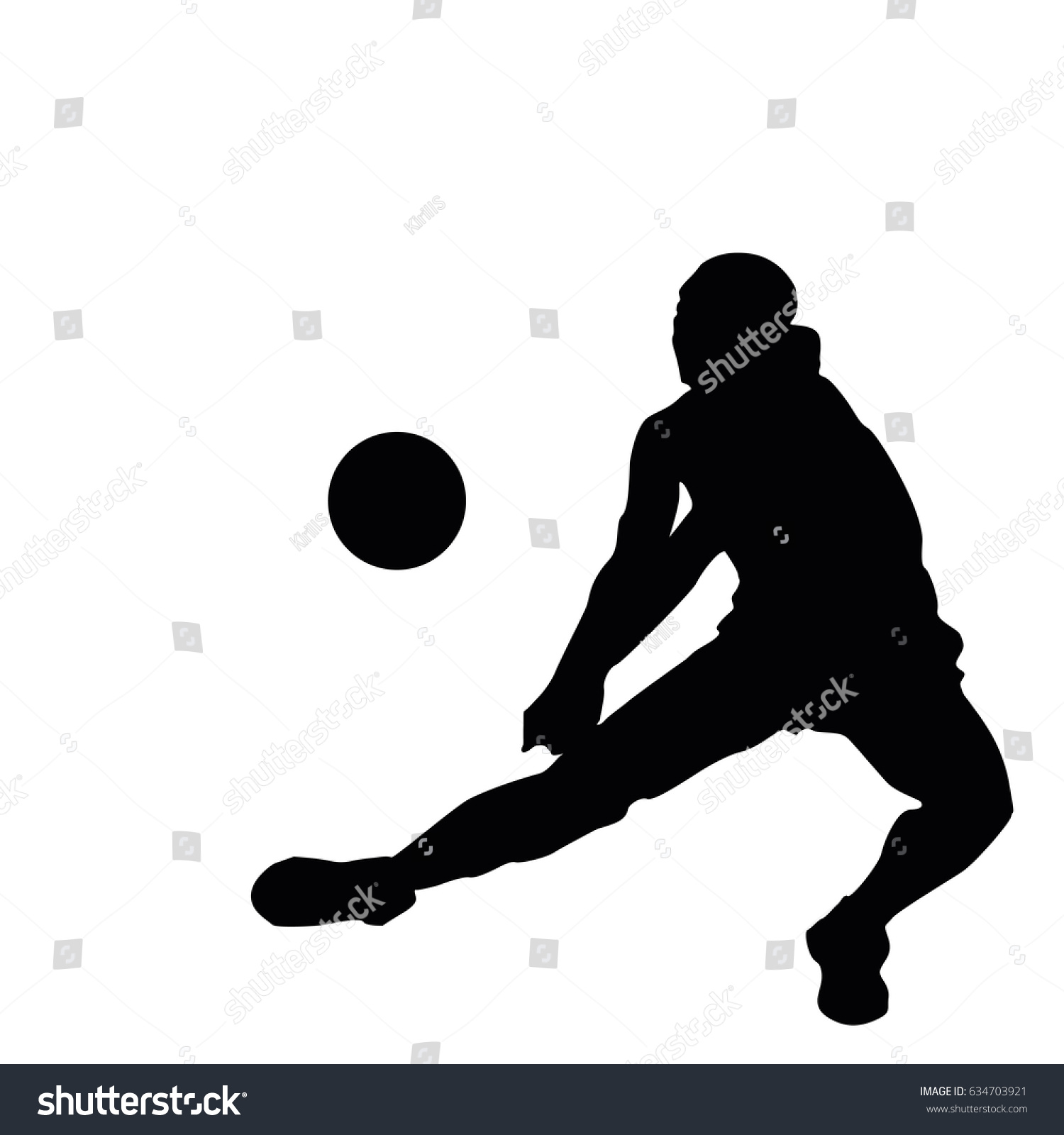 Download Illustration Abstract Volleyball Player Silhouette Stock ...