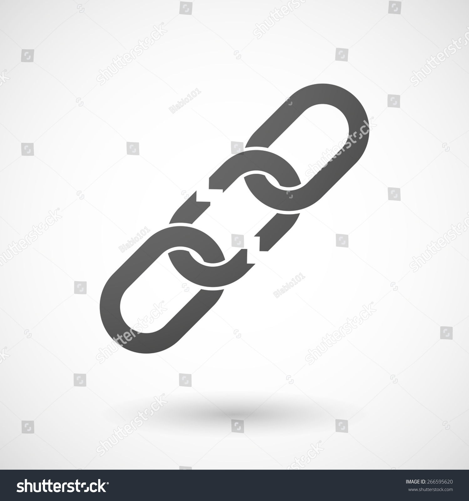 Illustration Isolated Grey Broken Chain Icon Stock Vector (Royalty Free