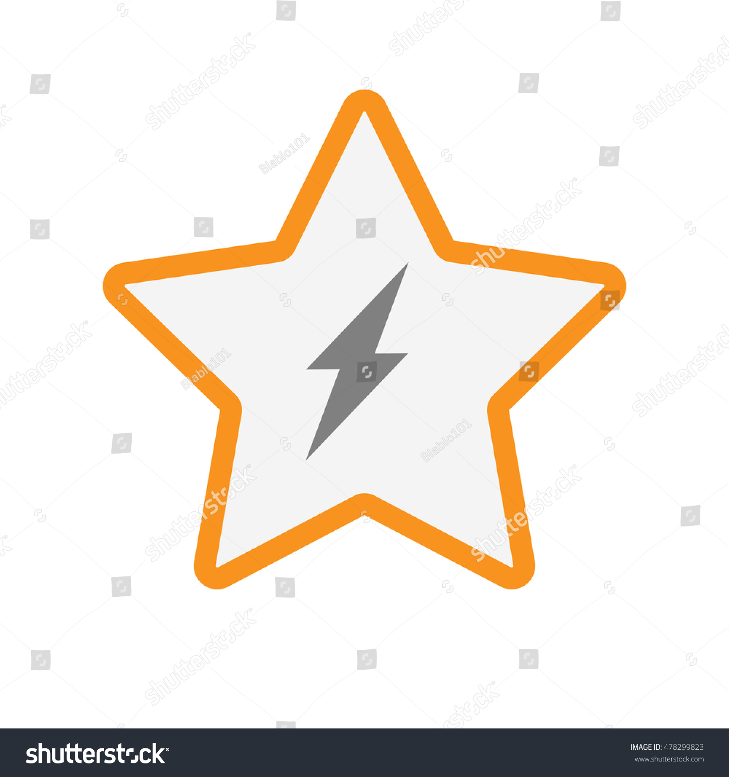 Illustration Isolated Line Art Star Icon Stock Vector (Royalty Free ...