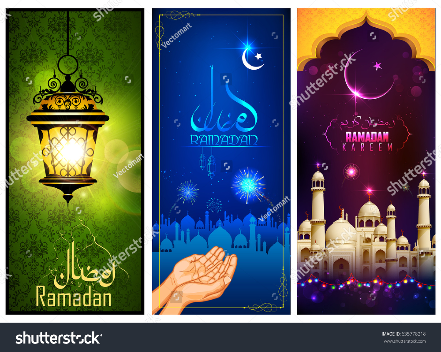 Illustration Banner Template Eid Message Arabic Stock 