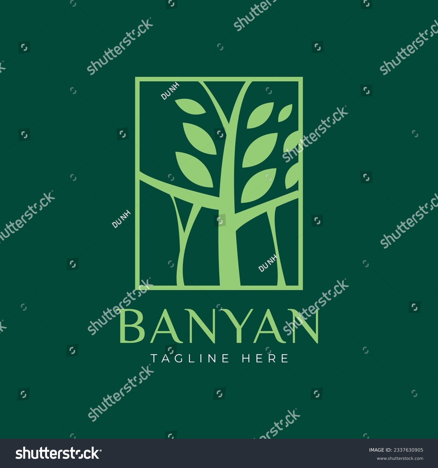 SVG of Illustration of banyan tree minimalist creative logo svg