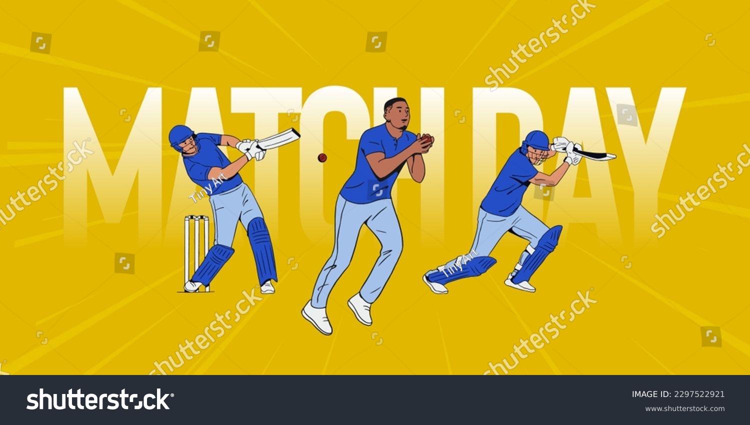 SVG of Illustration of batsmen and bowler playing cricket championship Vector digital banner   svg