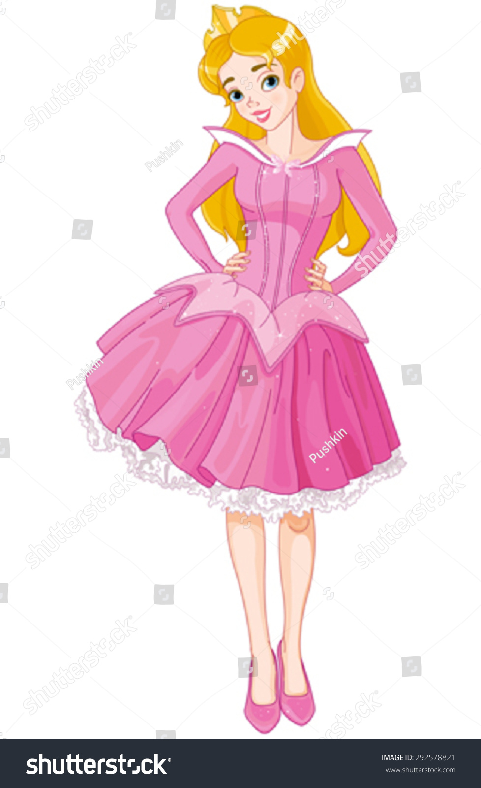 Illustration Of Beautiful Girl Dressed In Costume - 292578821 ...