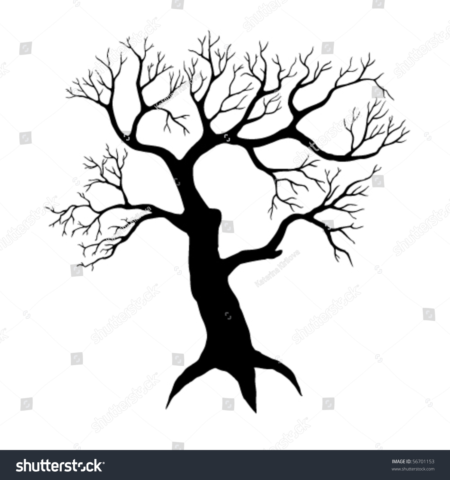 Illustration Of Big Leafless Tree - 56701153 : Shutterstock