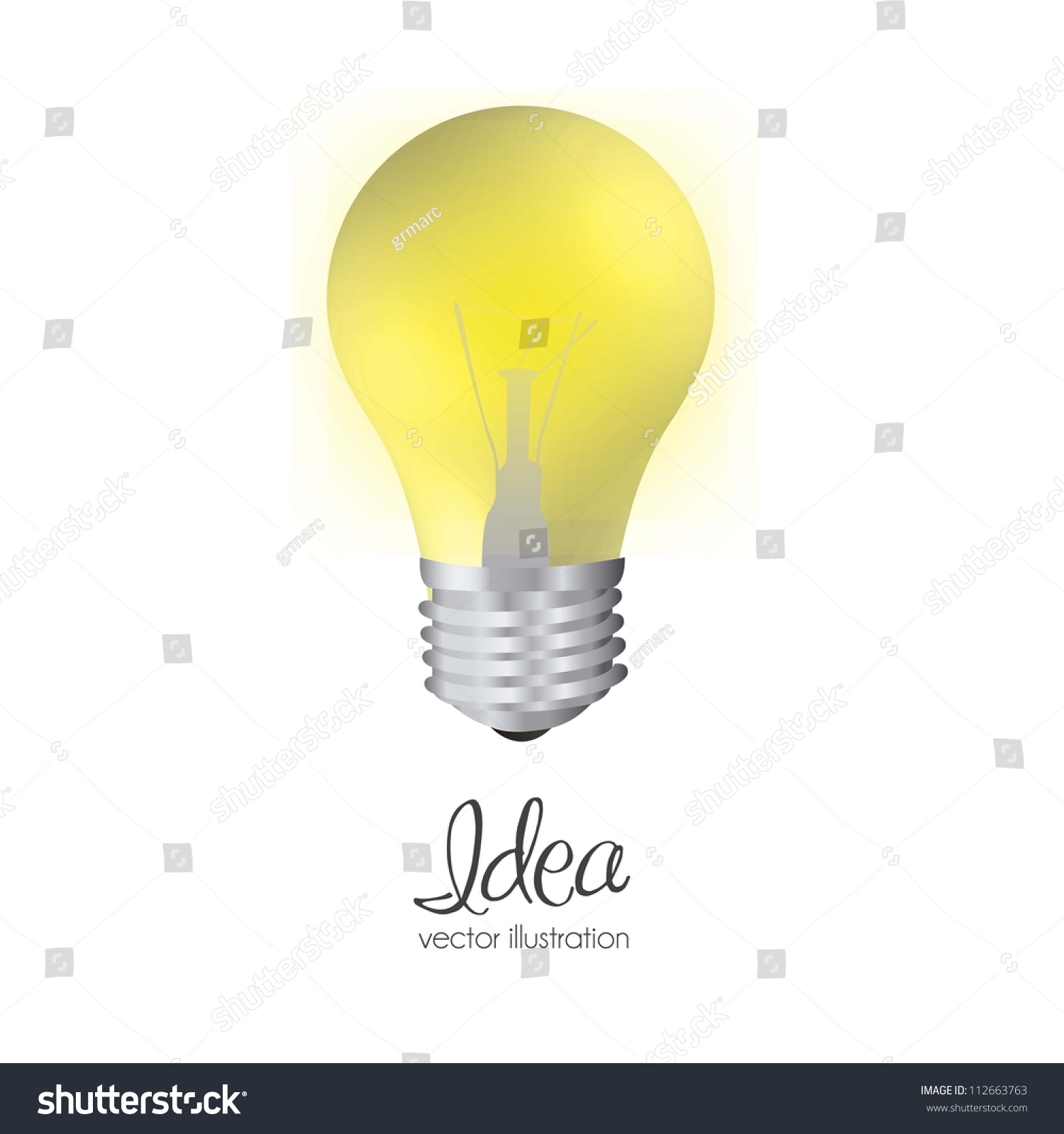 Illustration Of Bulb Isolated On White Background, Vector Illustration ...