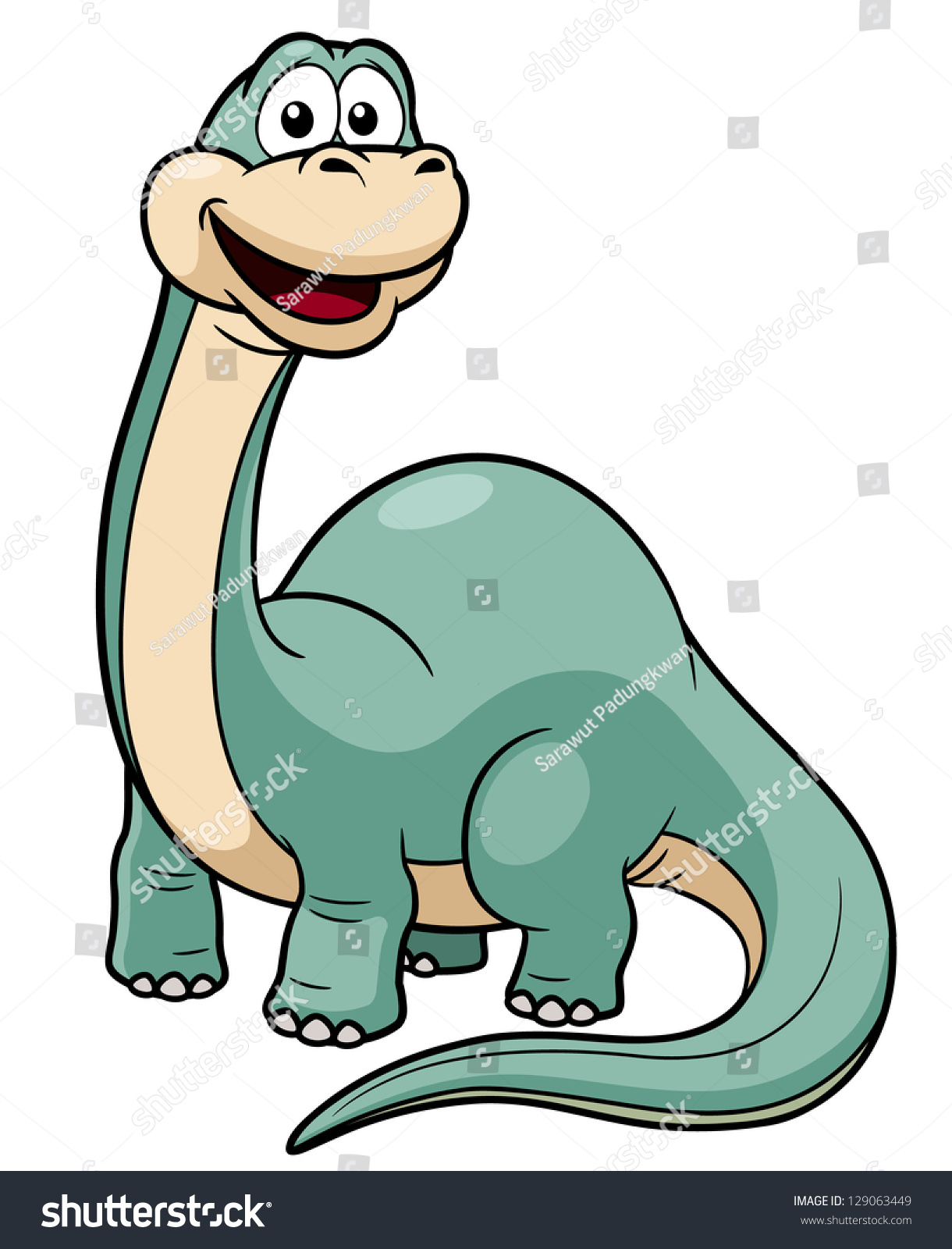 Illustration Of Cartoon Dinosaur Vector - 129063449 : Shutterstock