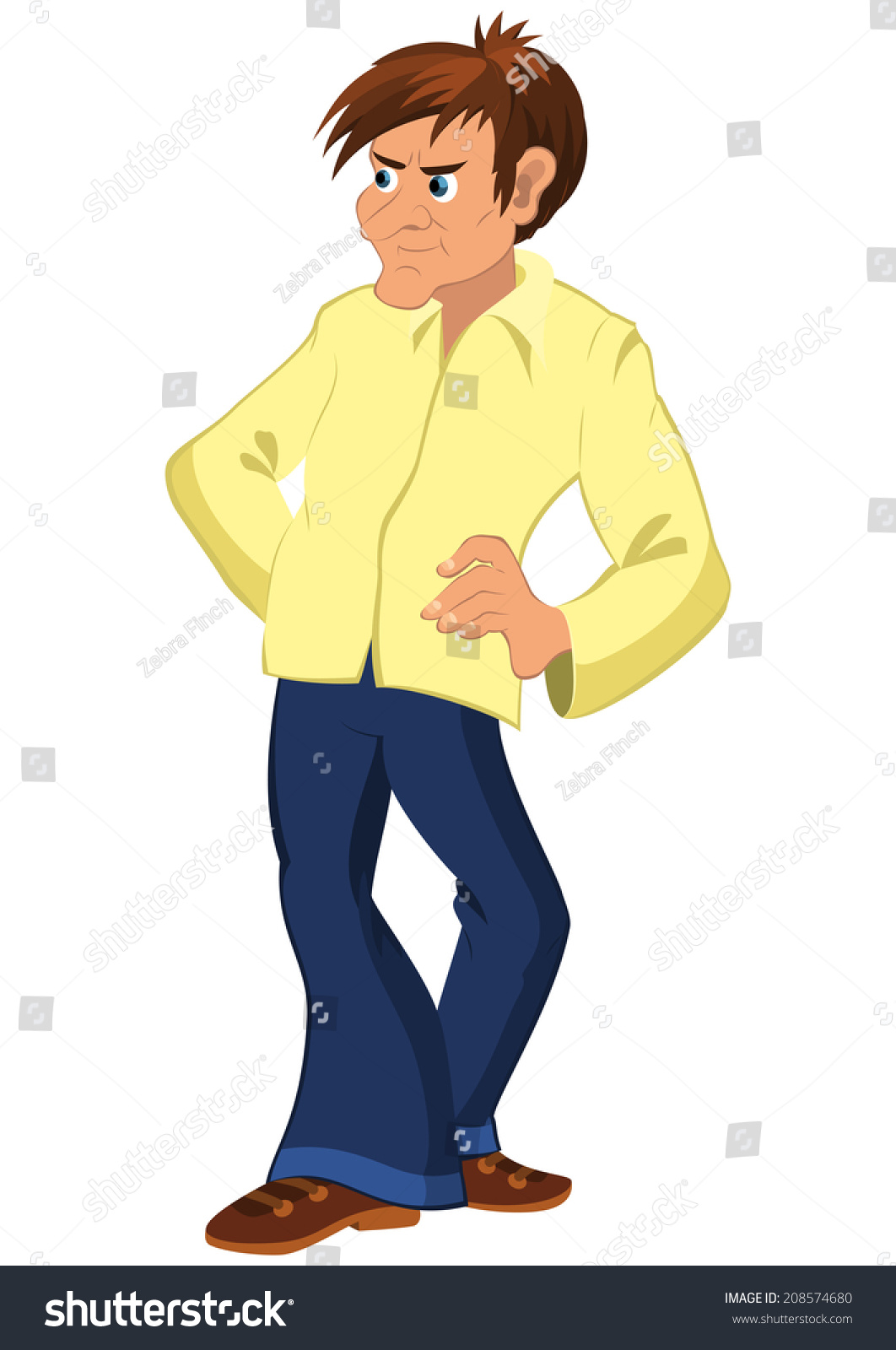 Illustration Cartoon Male Character Isolated On Stock Vector (Royalty ...