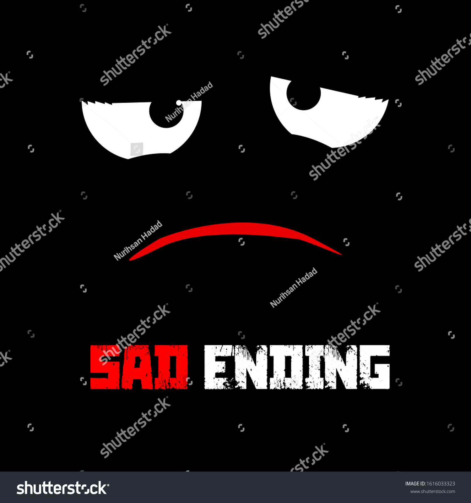 Illustration Cartoons Sad Mood End Stock Vector Royalty Free