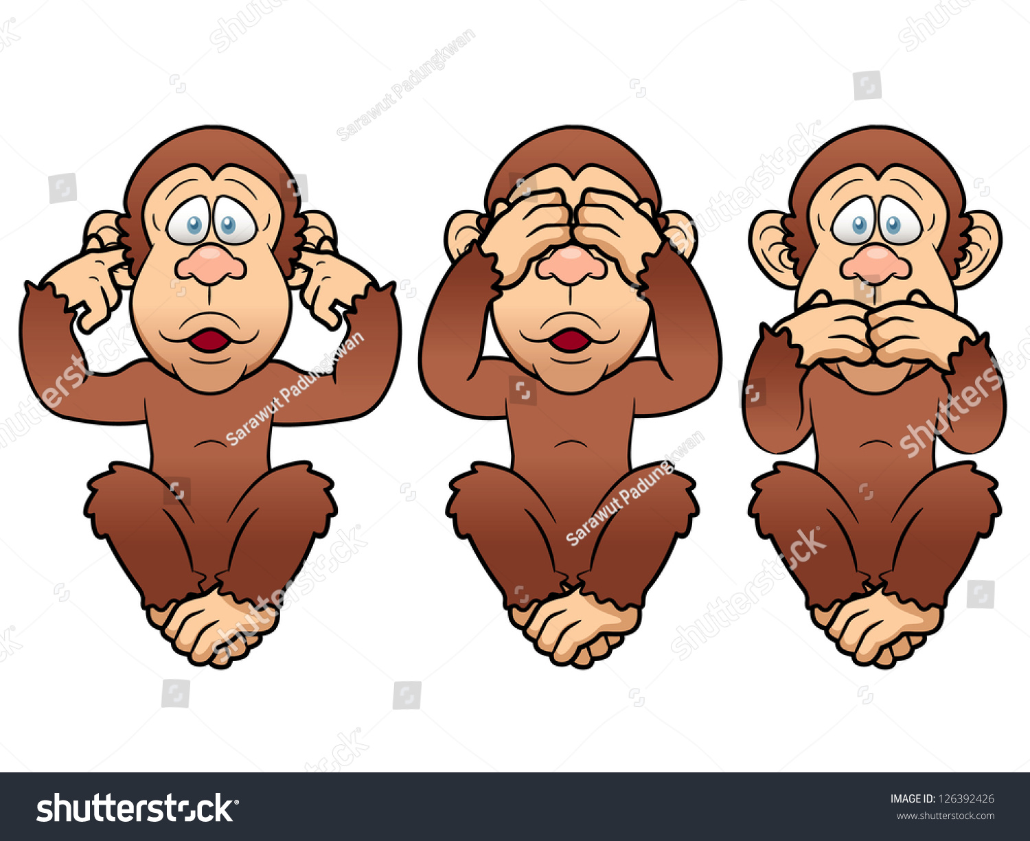 By Golly Linda.....can you say Commissioner May....gosh that seaoat is always wrong - Page 5 Stock-vector-illustration-of-cartoon-three-monkeys-see-hear-speak-no-evil-126392426