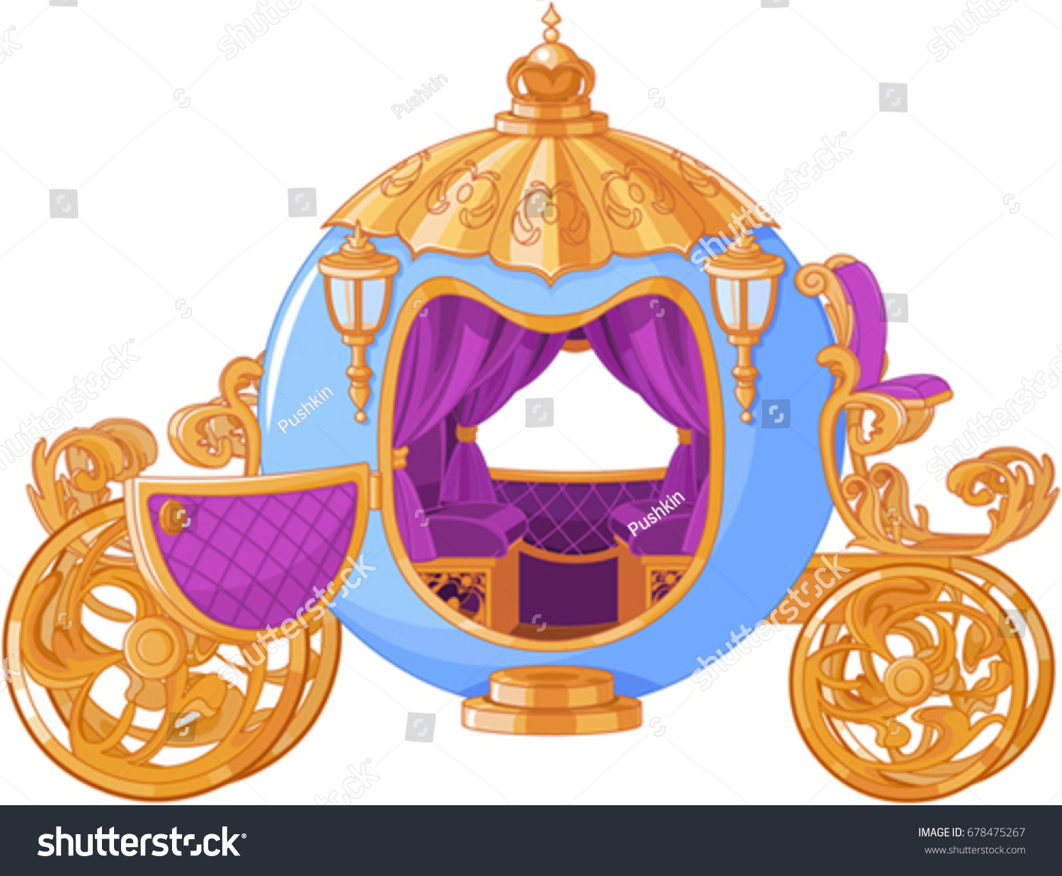 SVG of Illustration of Cinderella fairy tale carriage  svg