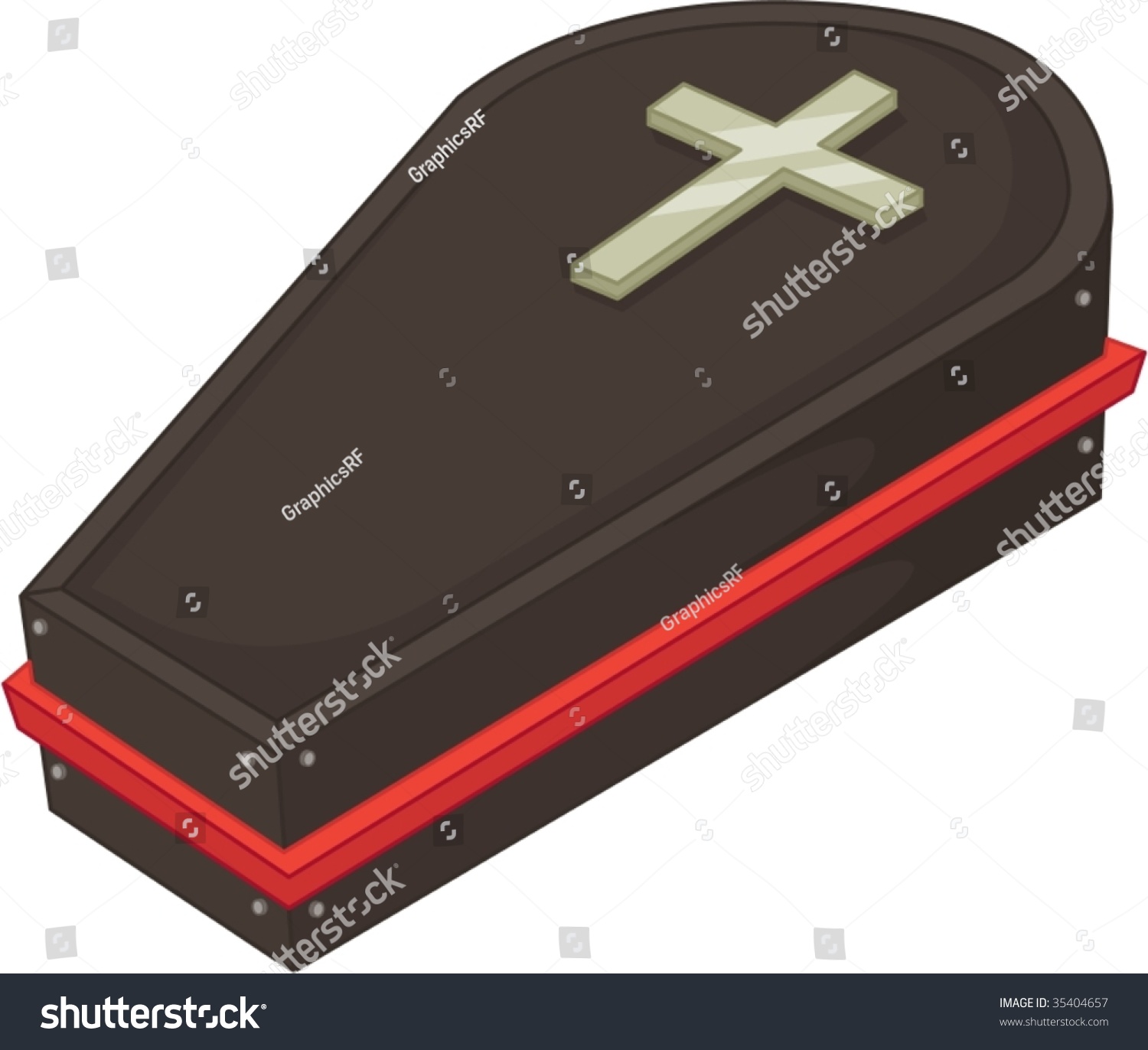 Illustration Of Coffin On White - 35404657 : Shutterstock