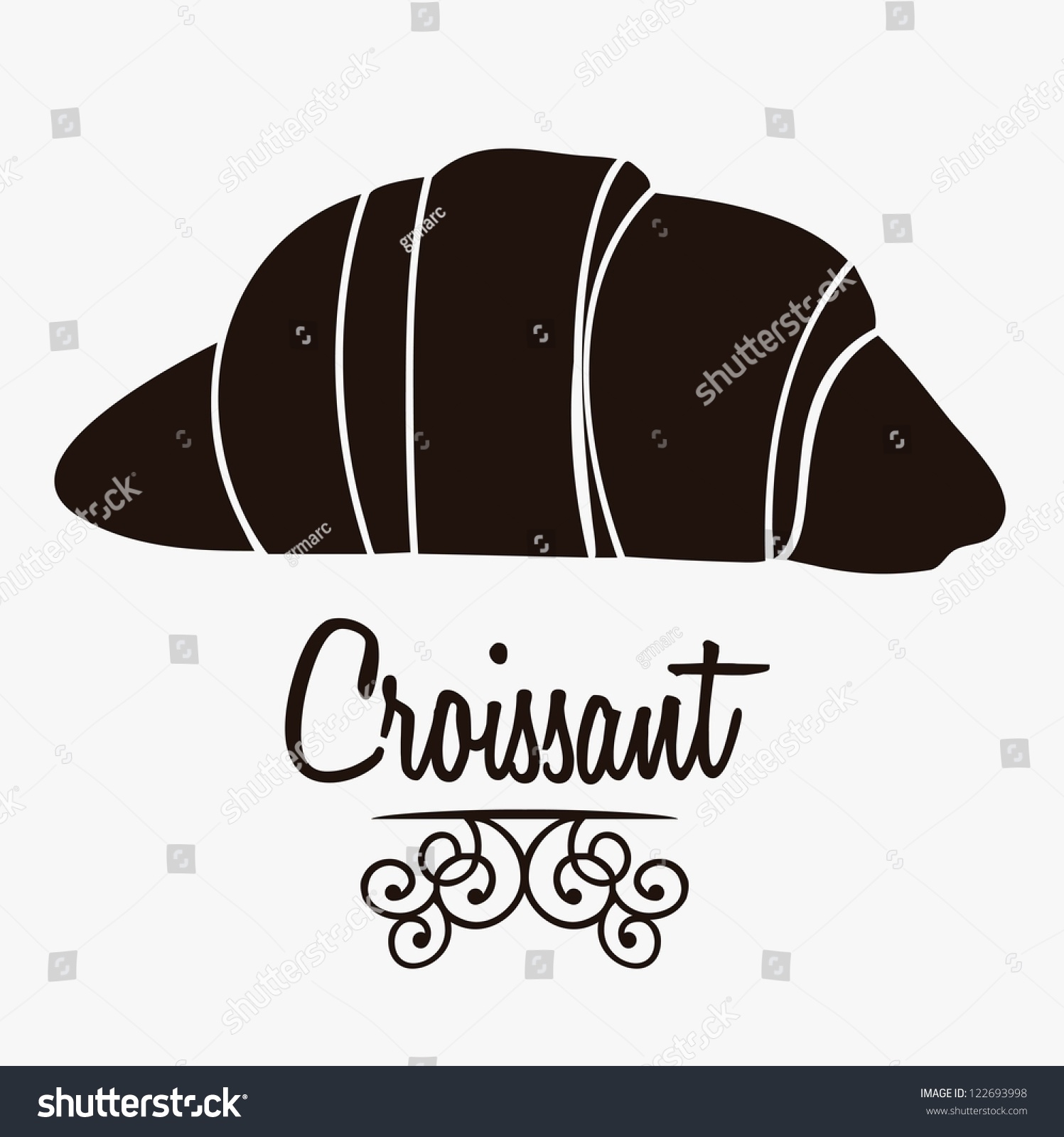 Illustration Of Croissant And Food, Bakery Icon, Vector Illustration ...