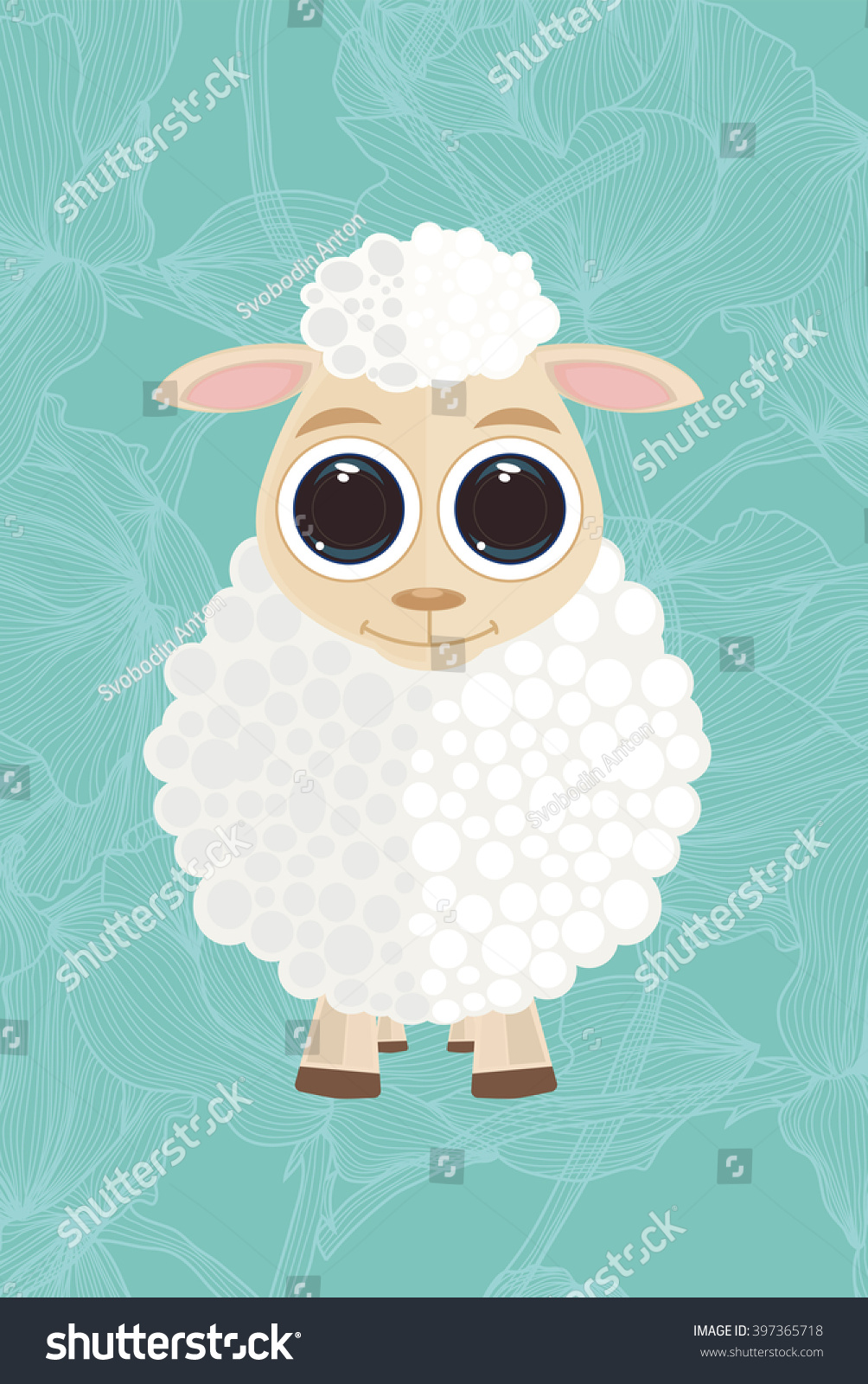 Illustration Cute Sheep Stock Vector Royalty Free