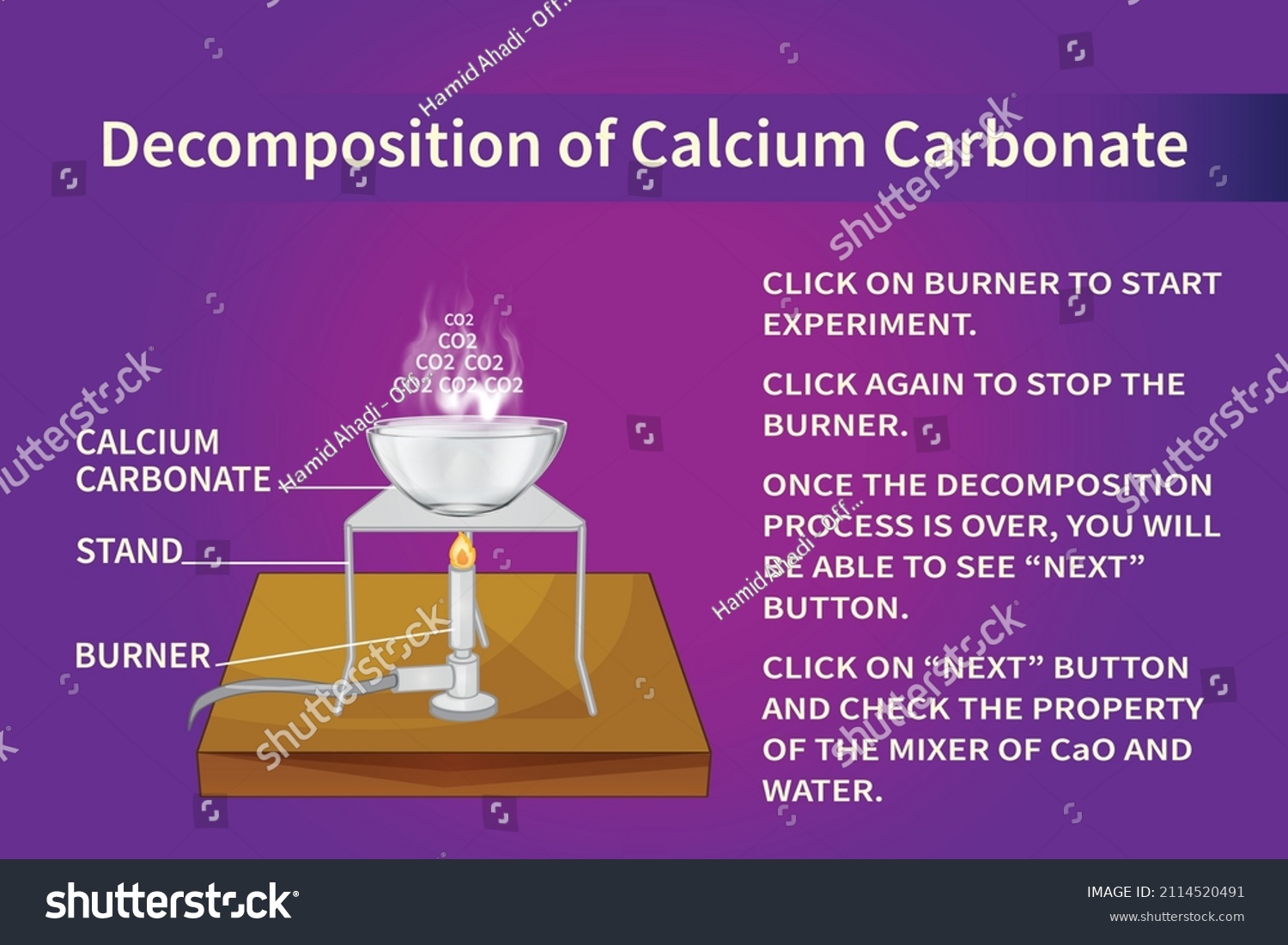 experiment decomposition of calcium carbonate