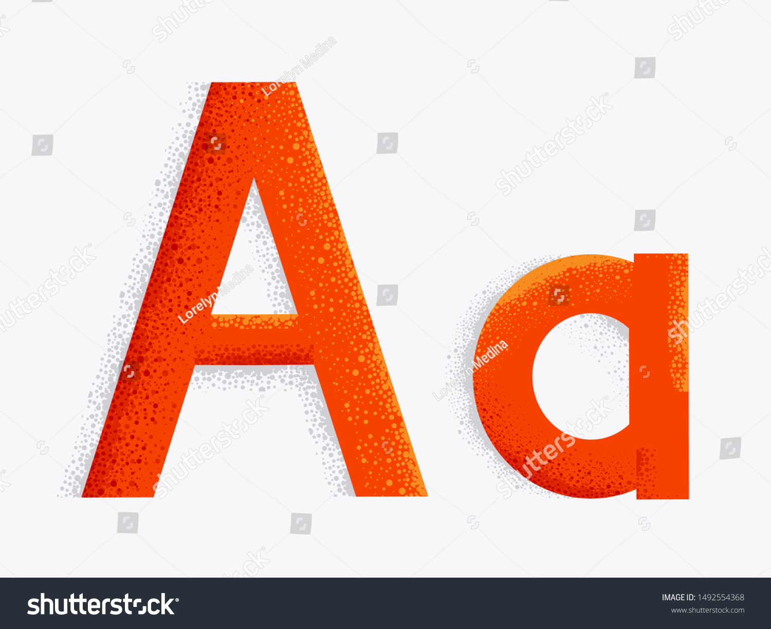 Illustration Decorative Alphabet Capital Small Letter Stock Vector Royalty Free 1492554368