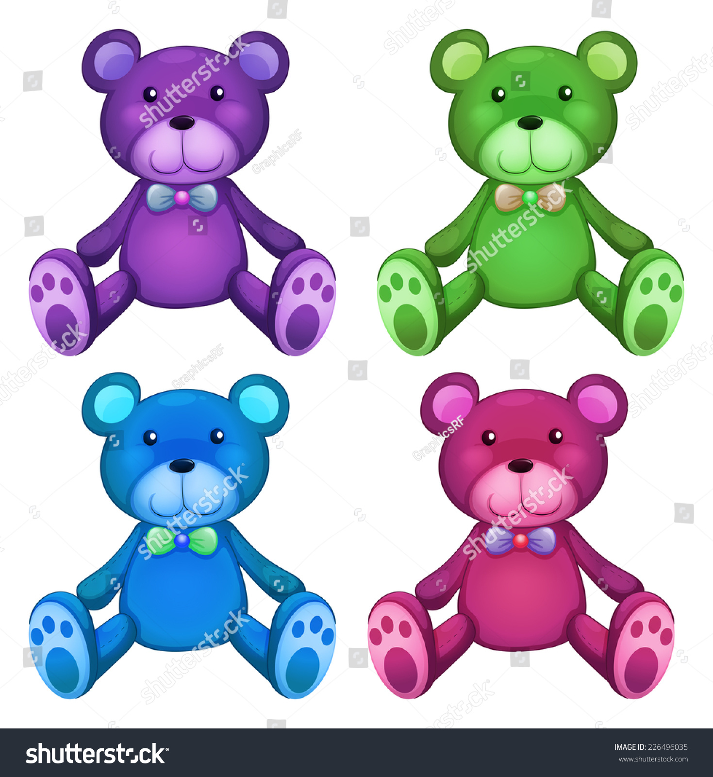 all color teddy bear