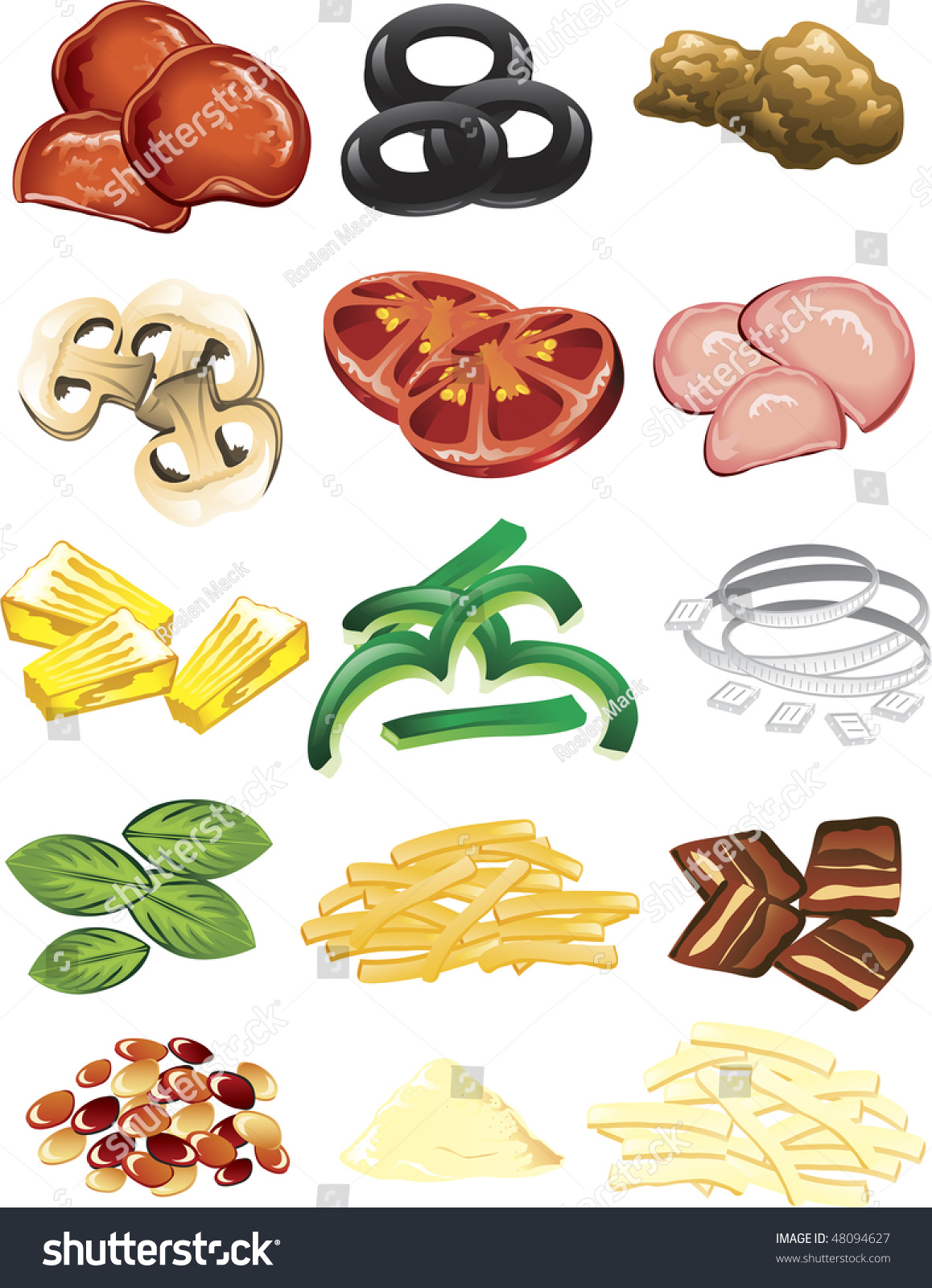 pizza toppings clipart - photo #28