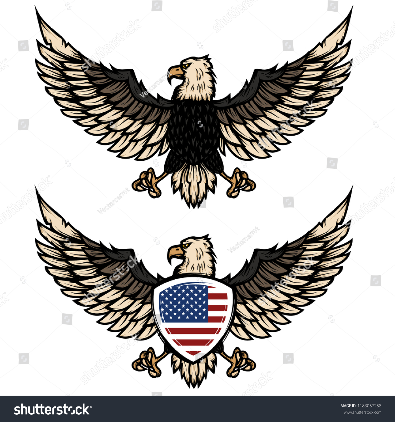 Illustration Eagle American Flag Design Element Stock Vector (Royalty ...