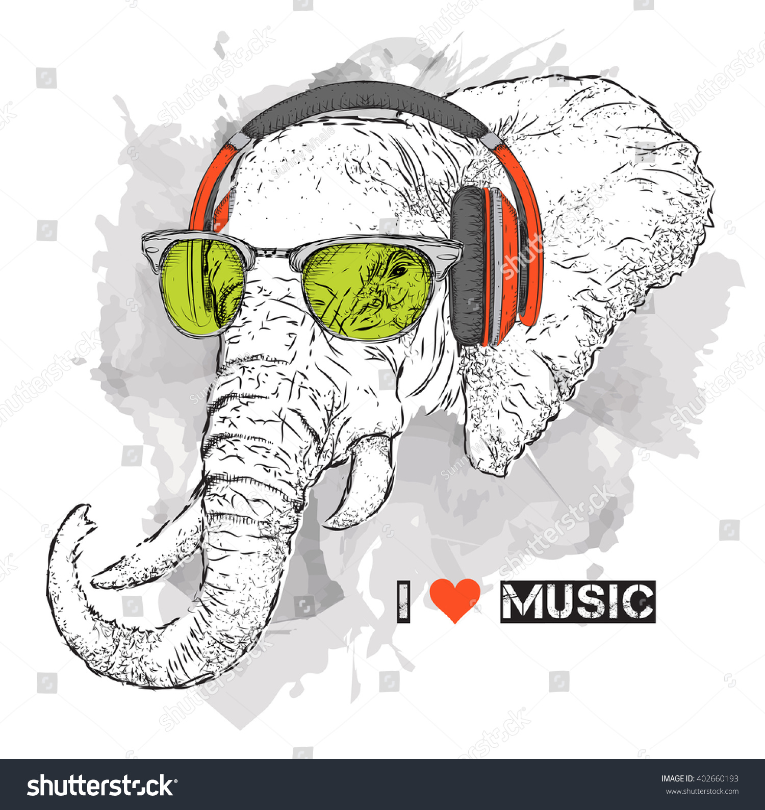 elephant with glasses t shirt