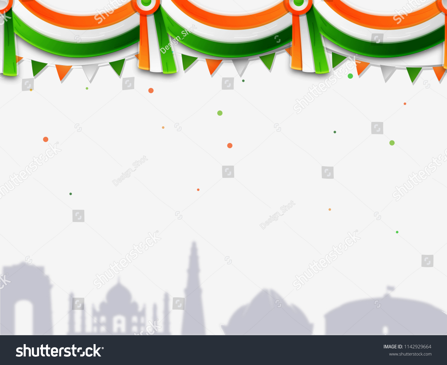 Illustration Famous Indian Monuments Happy Independence Stock Vector ...