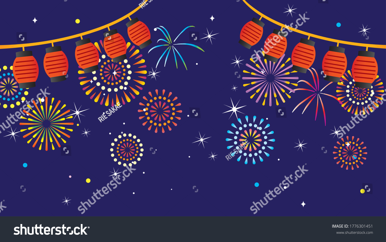 イラスト 夏祭り 花火 Images Stock Photos Vectors Shutterstock