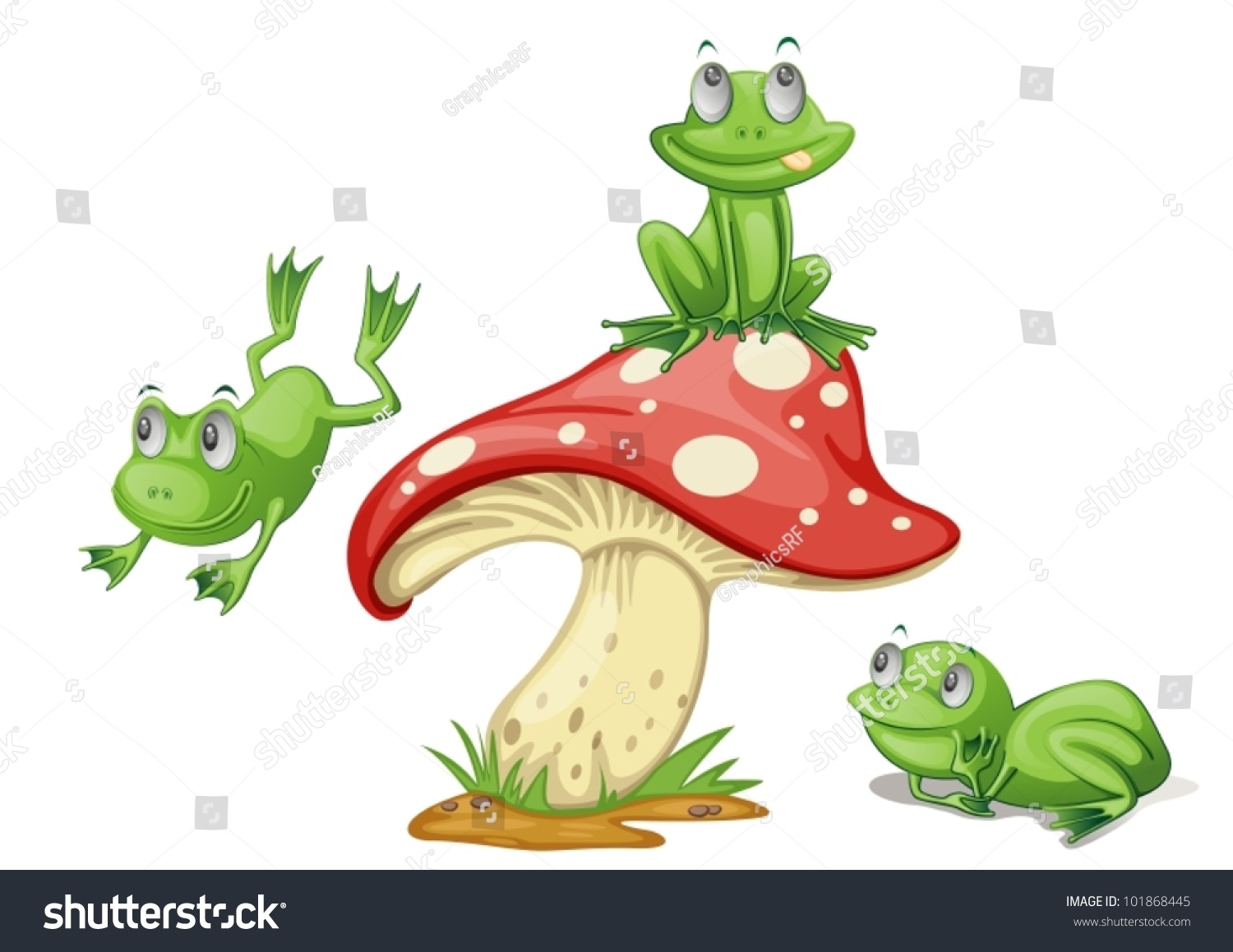 Mushroom Frog SVG