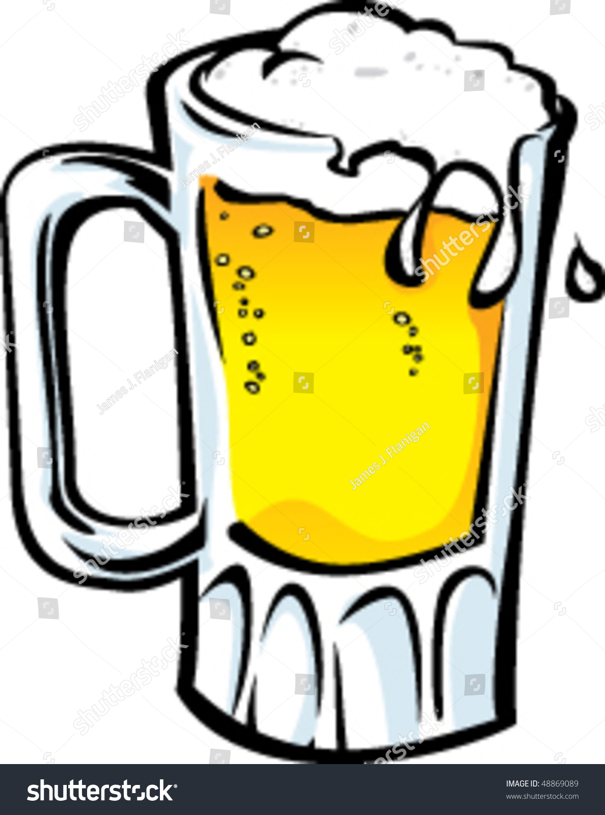 Illustration Of Frosty Mug Of Beer. - 48869089 : Shutterstock