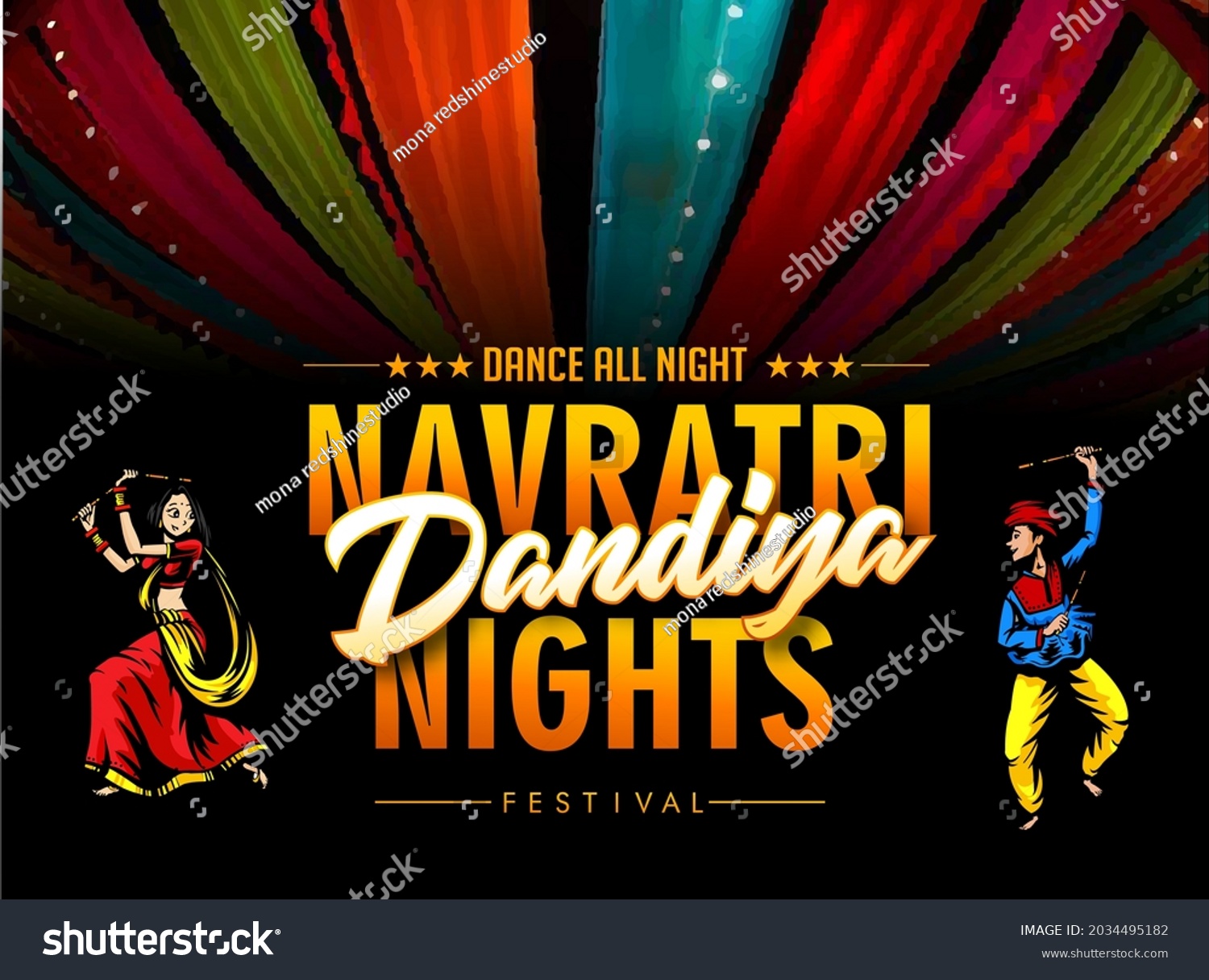 SVG of Illustration Of Garba Dandiya Festival disco poster,Navratri Celebration,Gujarati Dandiya Night Poster Or Banner Design,Easy To Edit. svg