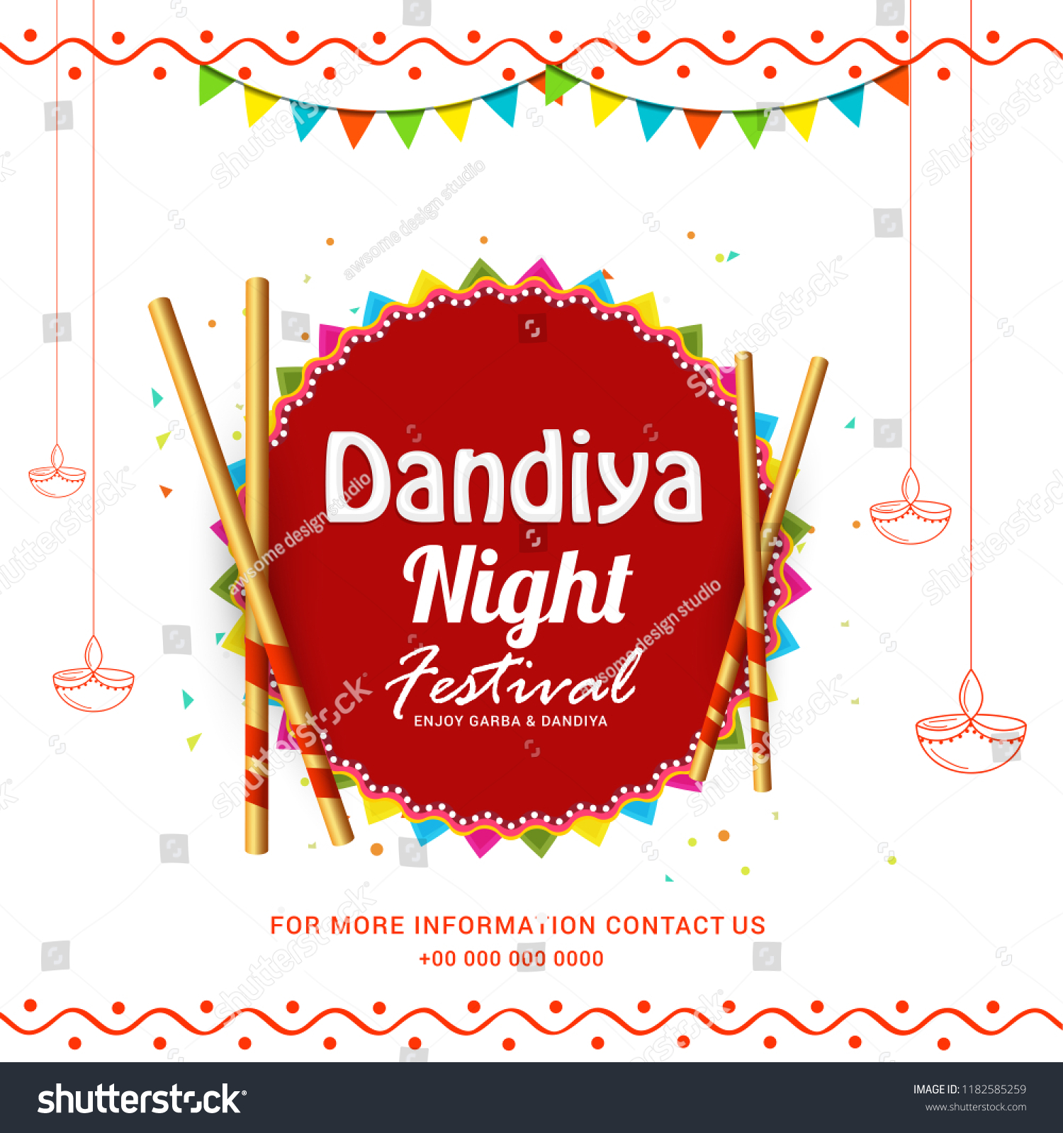 SVG of Illustration Of Garba Festival,Navratri Celebration,Gujarati Dandiya Night 
Poster Or Banner Design,Easy To Edit. svg