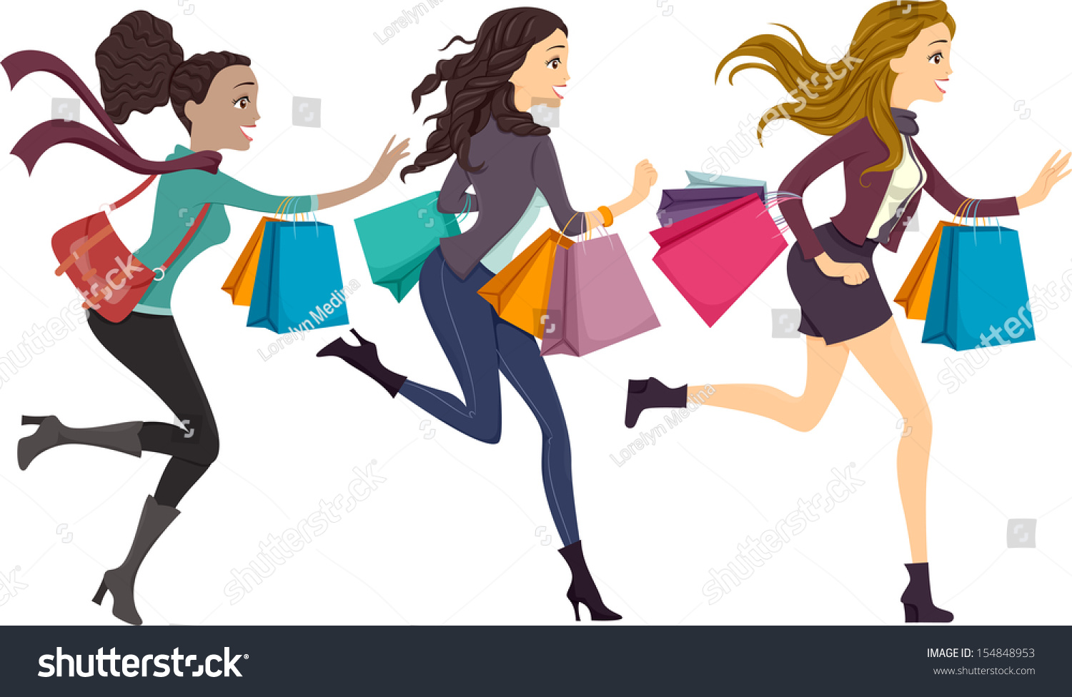 shopping running