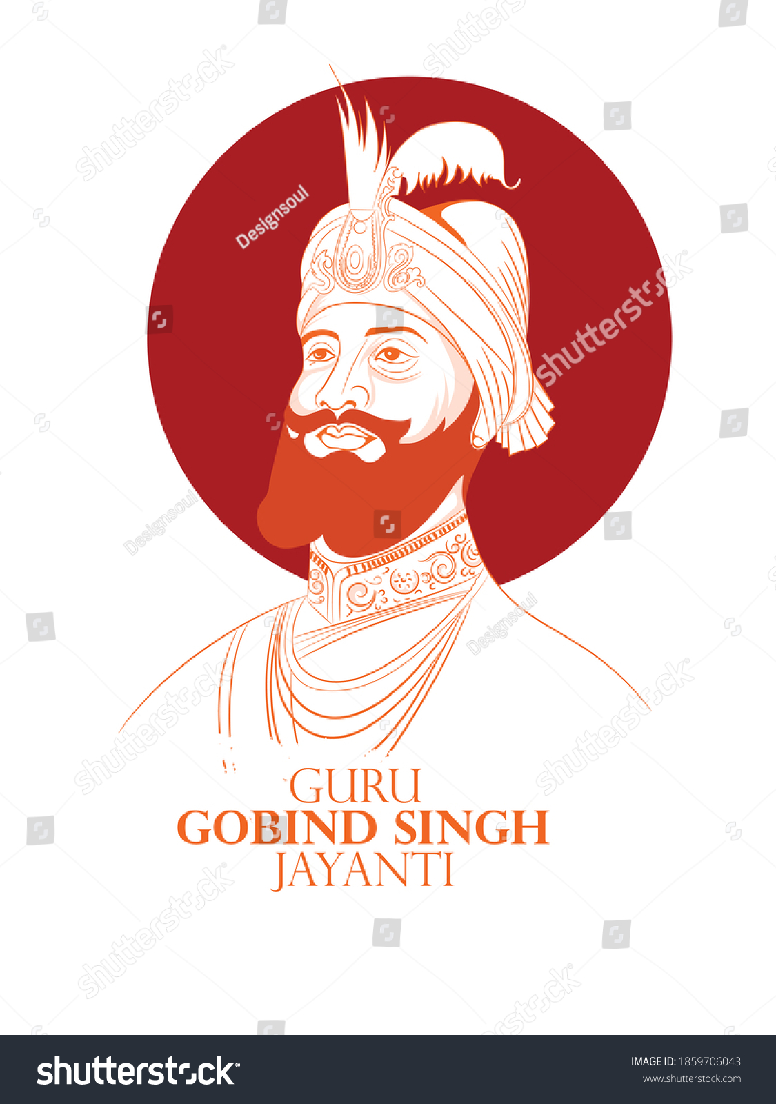 Illustration Guru Gobind Singh Jayanti Sikh Stock Vector (Royalty Free ...