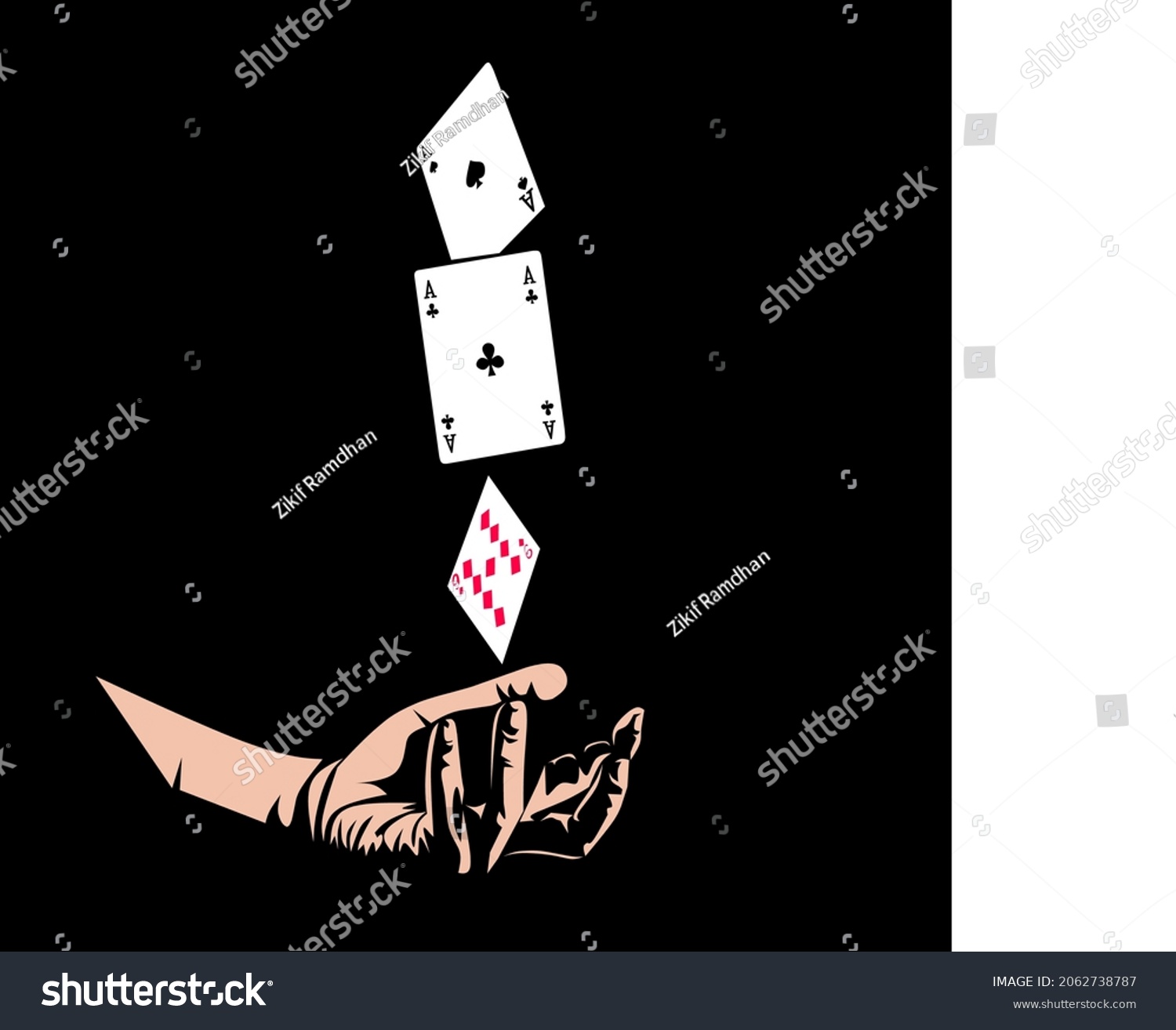 Illustration Hand Throwing Playing Cardscentral Java24 Stock Vector ...