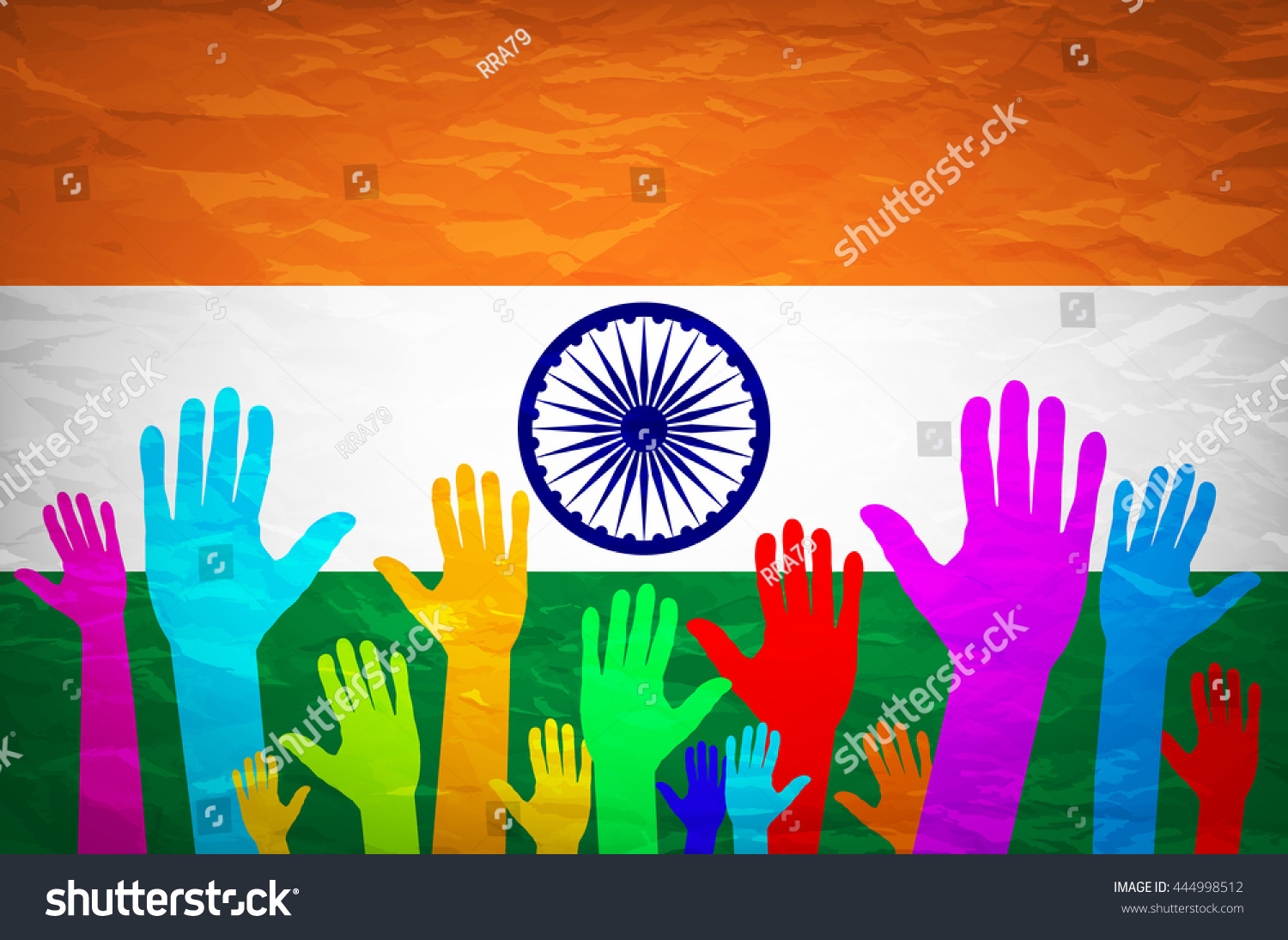 Illustration Hand Voting Sign India Vector Stock Vector (Royalty Free ...