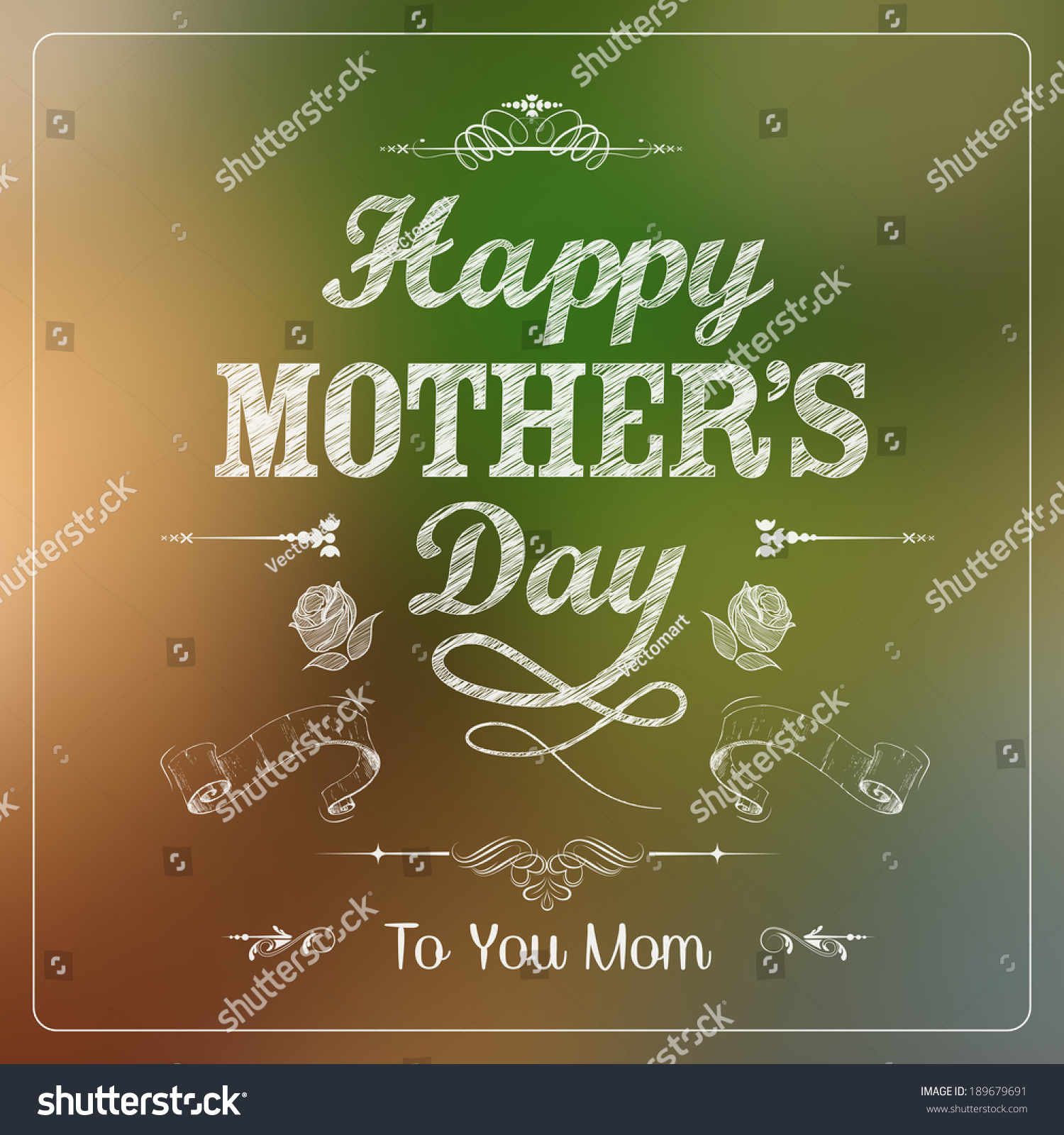 Illustration Happy Mothers Day Card Template Stock Vector Royalty Free 189679691 