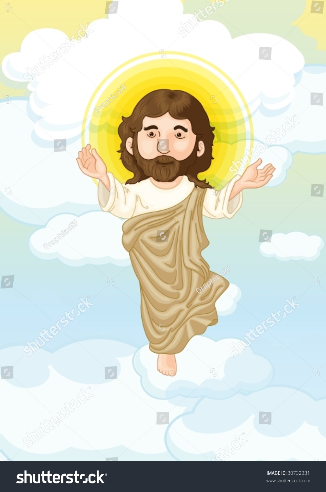 Illustration Holy Christ On White Stock Vector 30732331 - Shutterstock