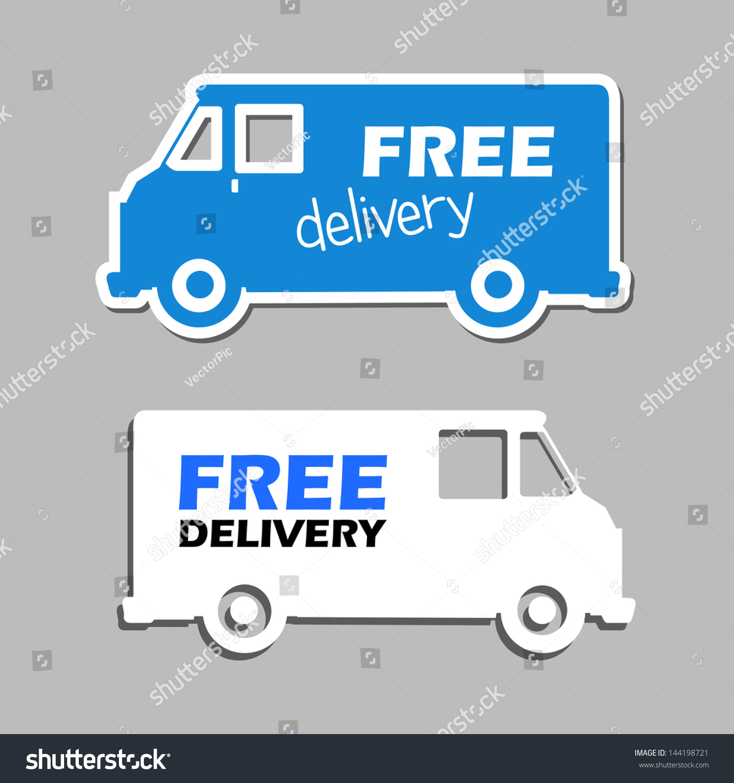 Illustration Icons Free Delivery Vector Stock Vector Royalty Free