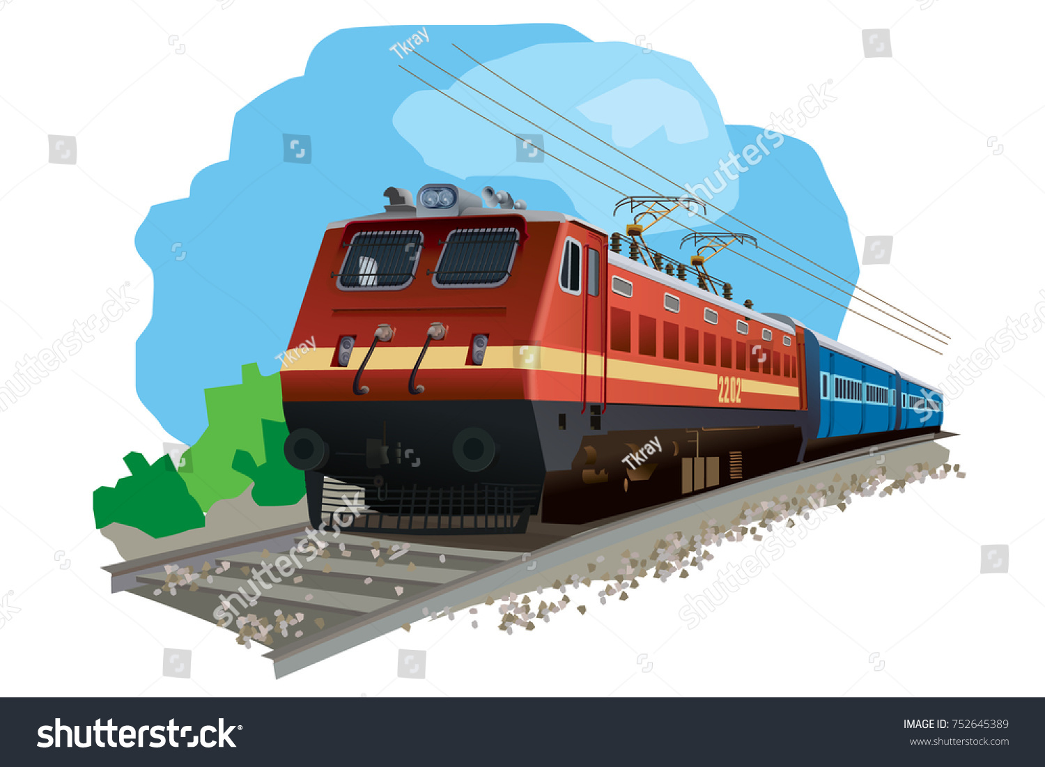 インド列車のイラスト のベクター画像素材 ロイヤリティフリー