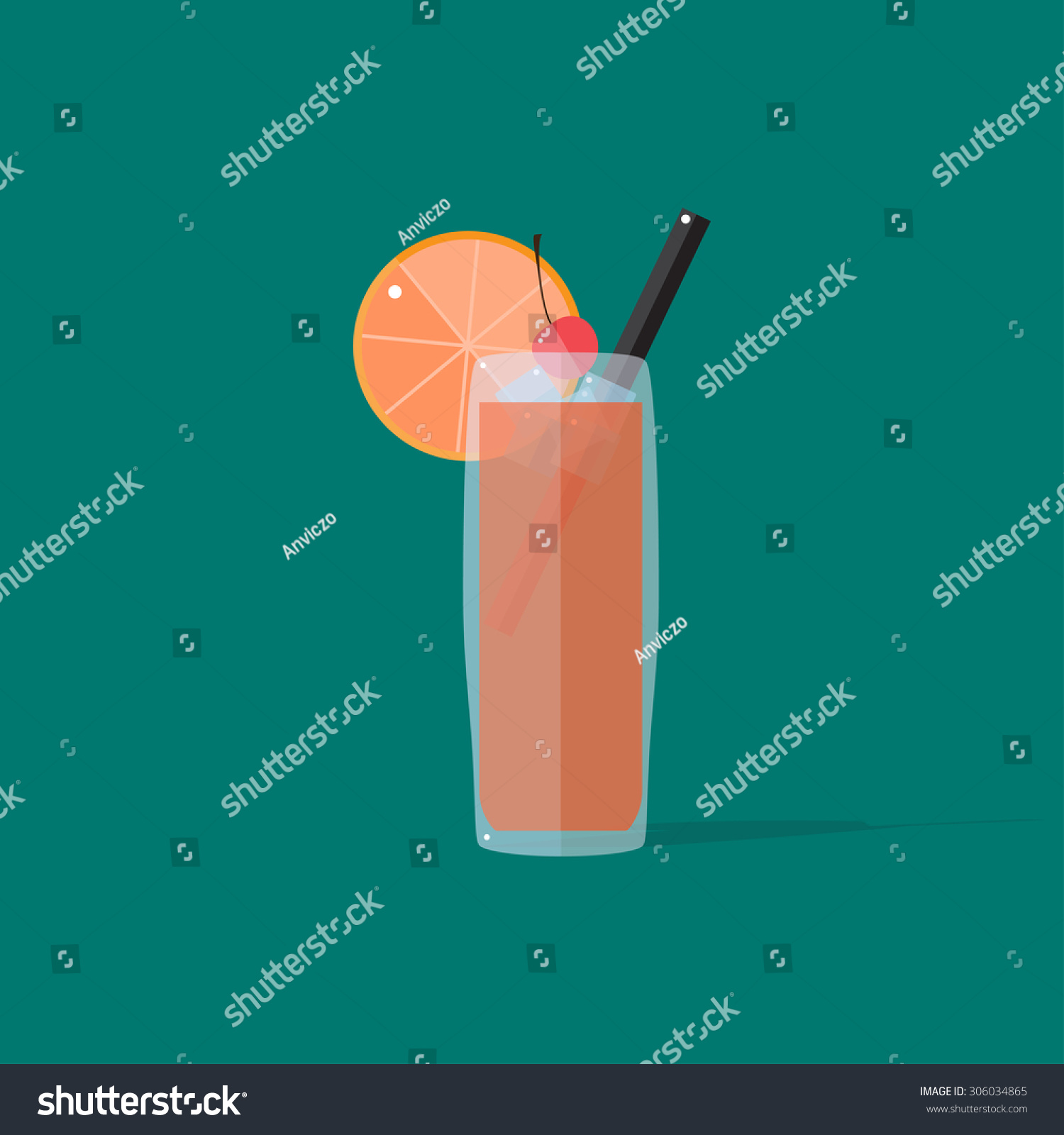 Illustration Isolated Cocktail Fruits Sex On Stock Vector Royalty Free 306034865 Shutterstock 9160