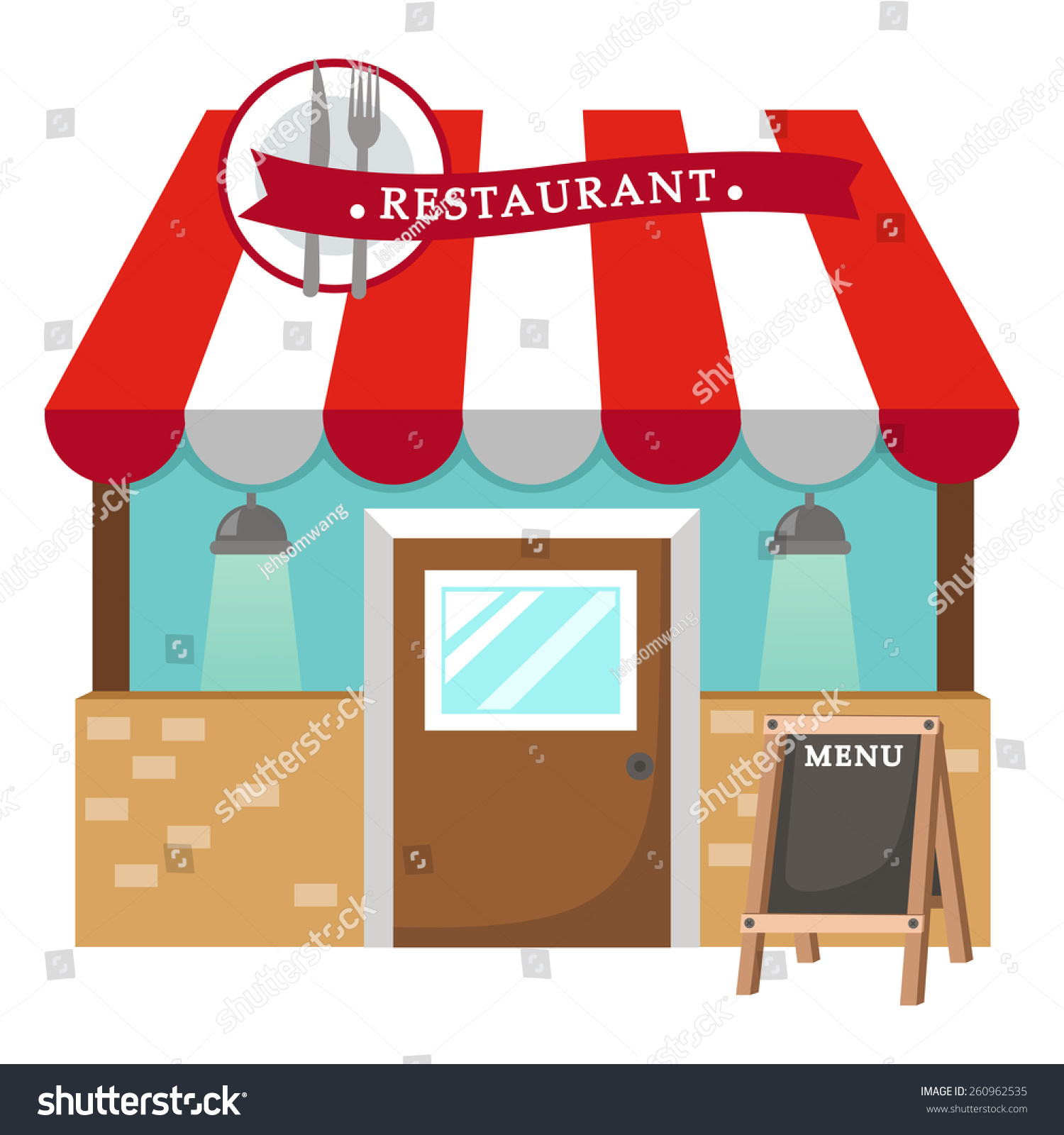 Illustration Isolated Restaurant Vector Stock Vector (Royalty Free