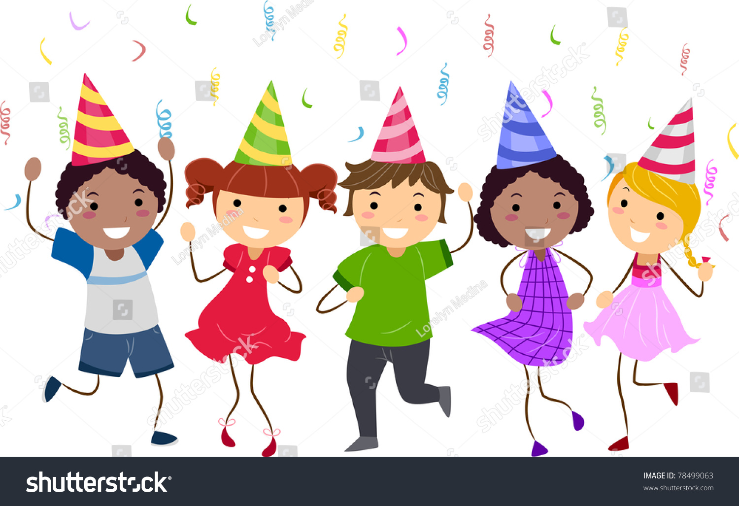 Illustration Kids Having Dance Party Stock Vector Royalty Free