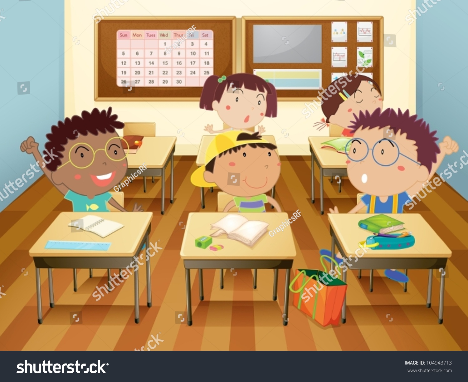 Illustration Of Kids In Classroom - 104943713 : Shutterstock