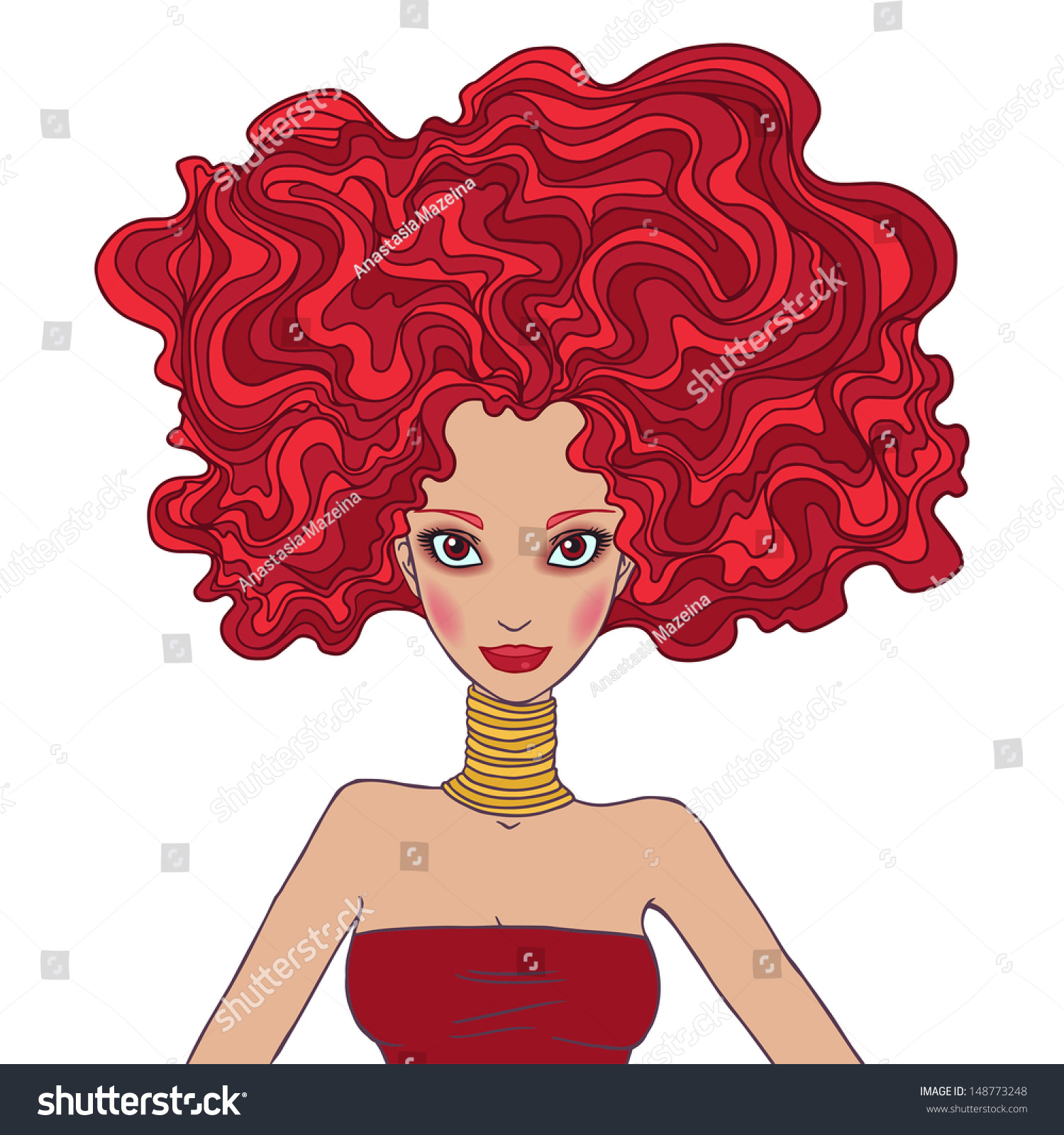 Illustration Leo Astrological Sign Beautiful Girl Stock Vector Royalty Free 148773248 6670